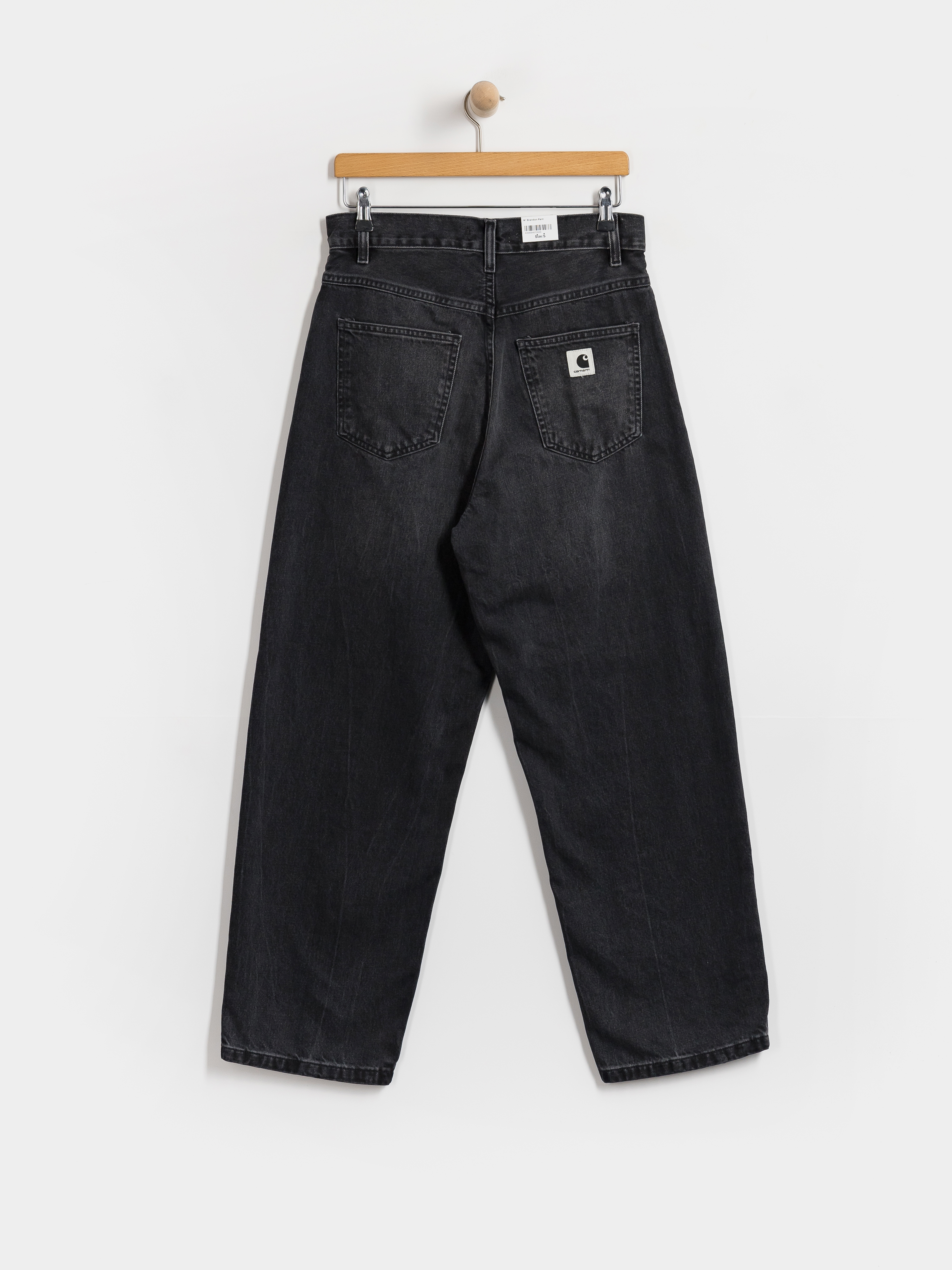 Pantaloni Carhartt WIP Brandon Wmn (black/marble used wash)