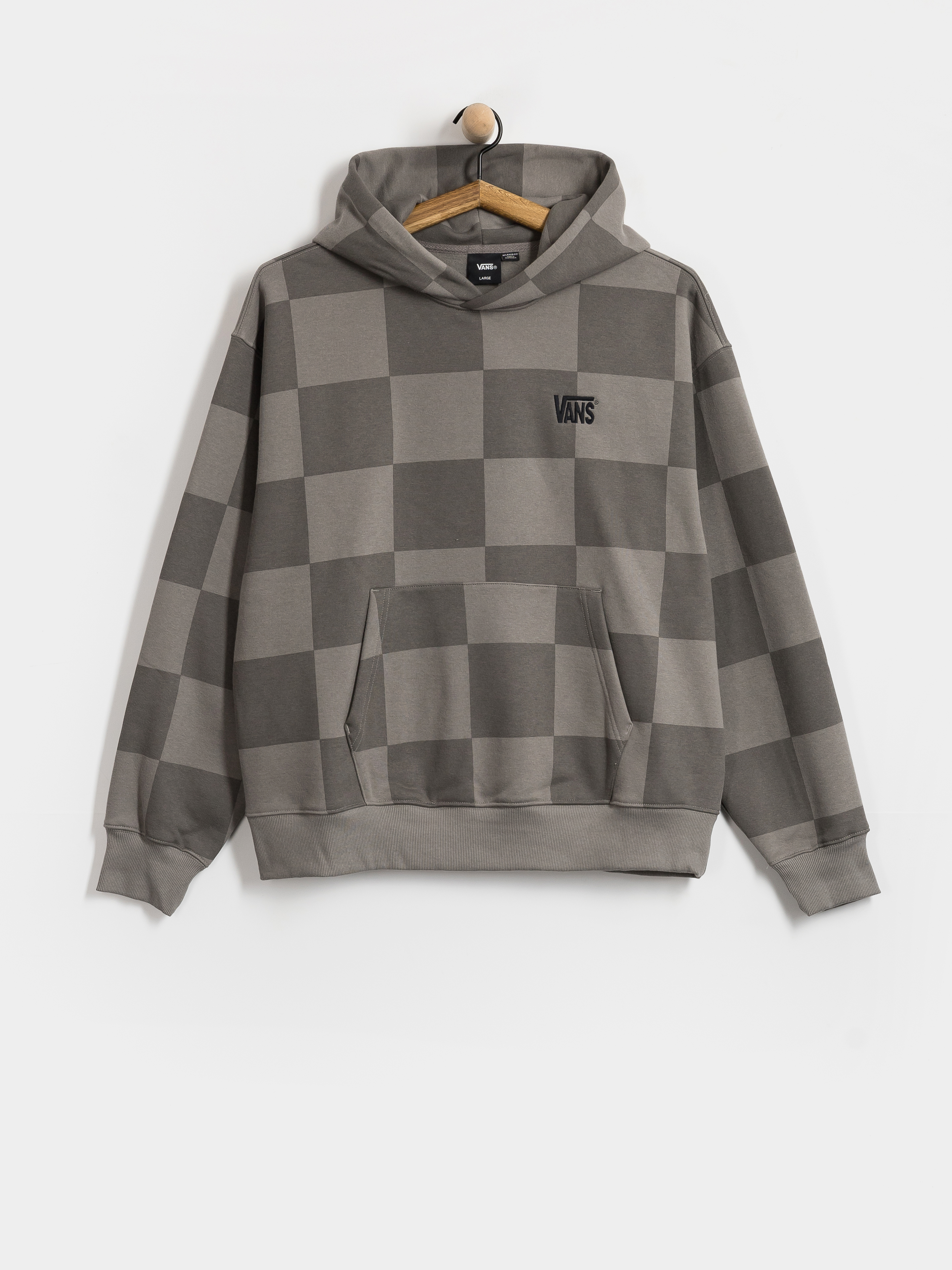 Hanorac cu glugă Vans Tonal Check Stretch Logo HD