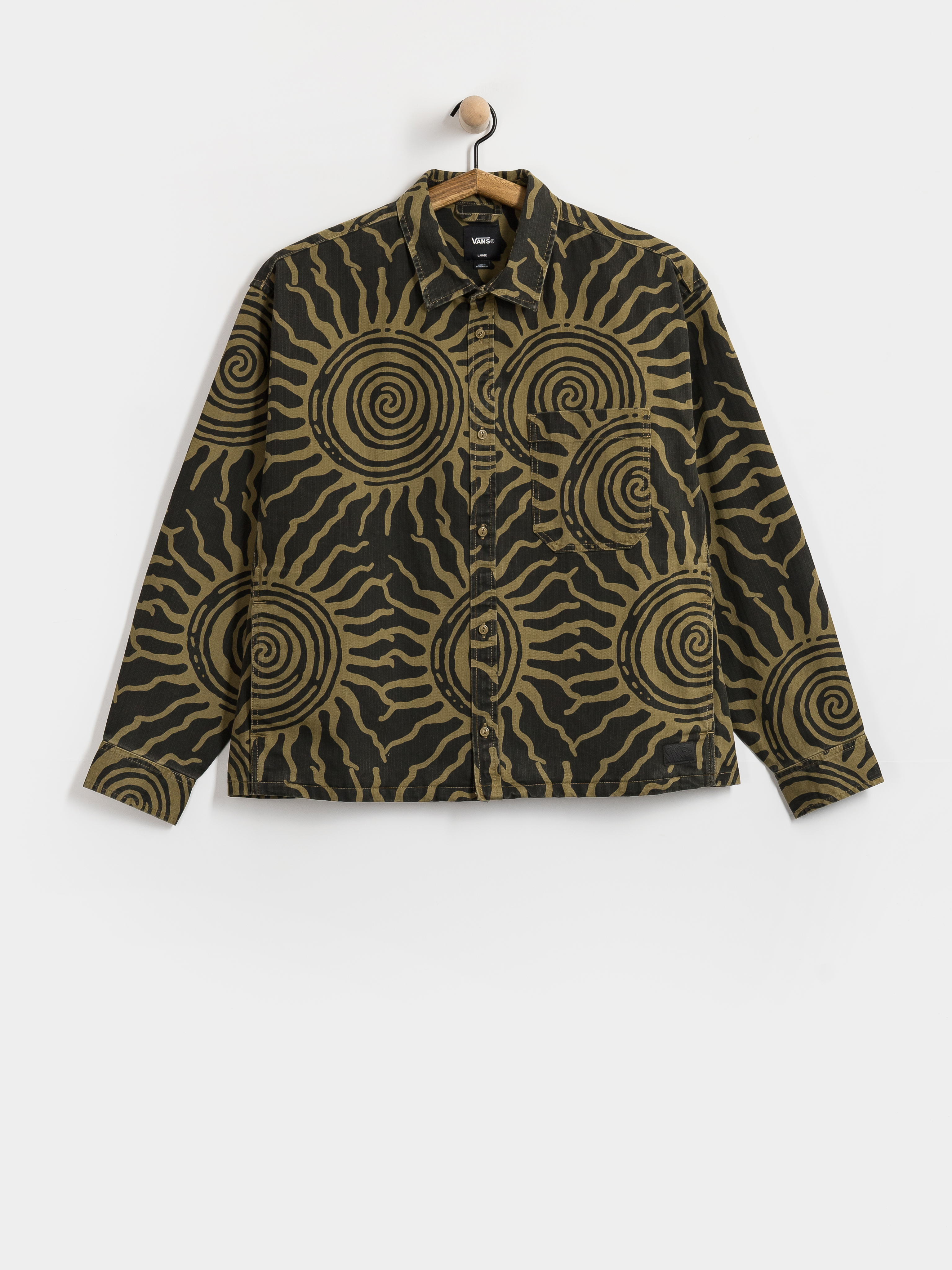 Cămașă Vans Martinez Cotton Overshirt (faded black)