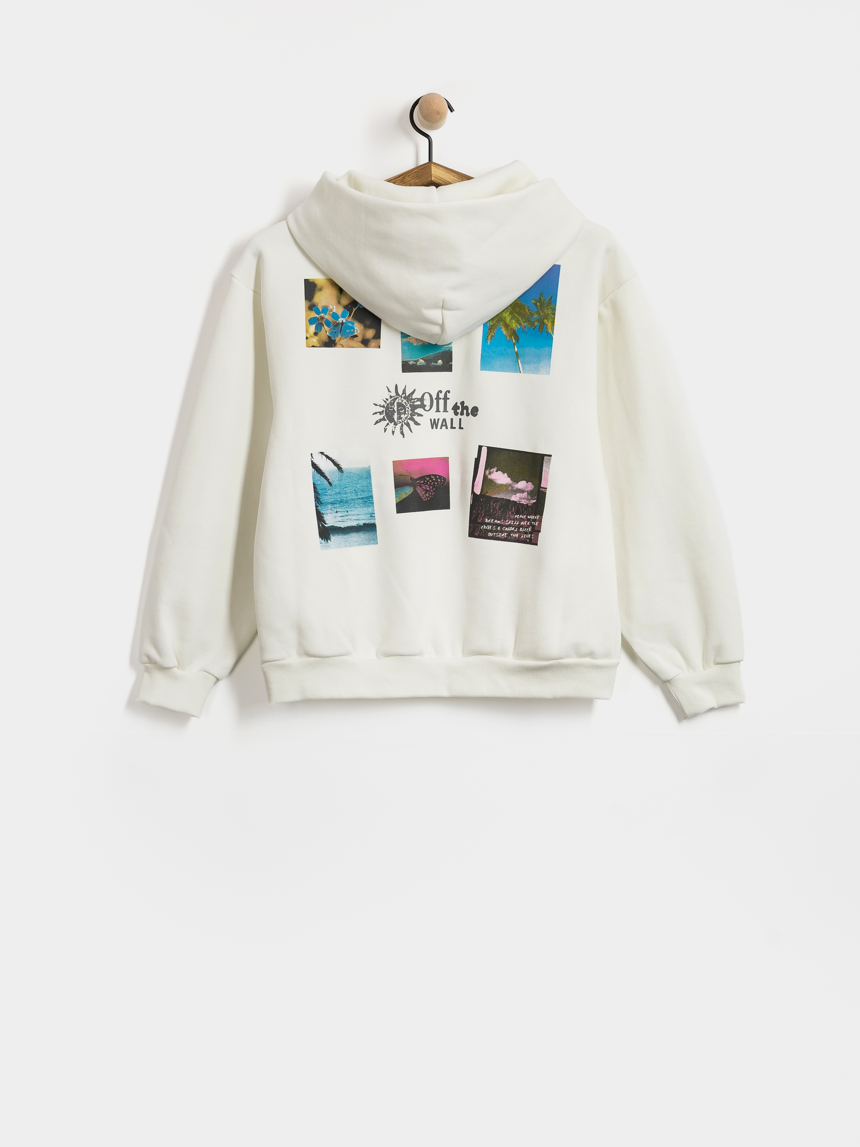 Hanorac cu glugă Vans Dreams Spill HD Wmn (marshmallow)