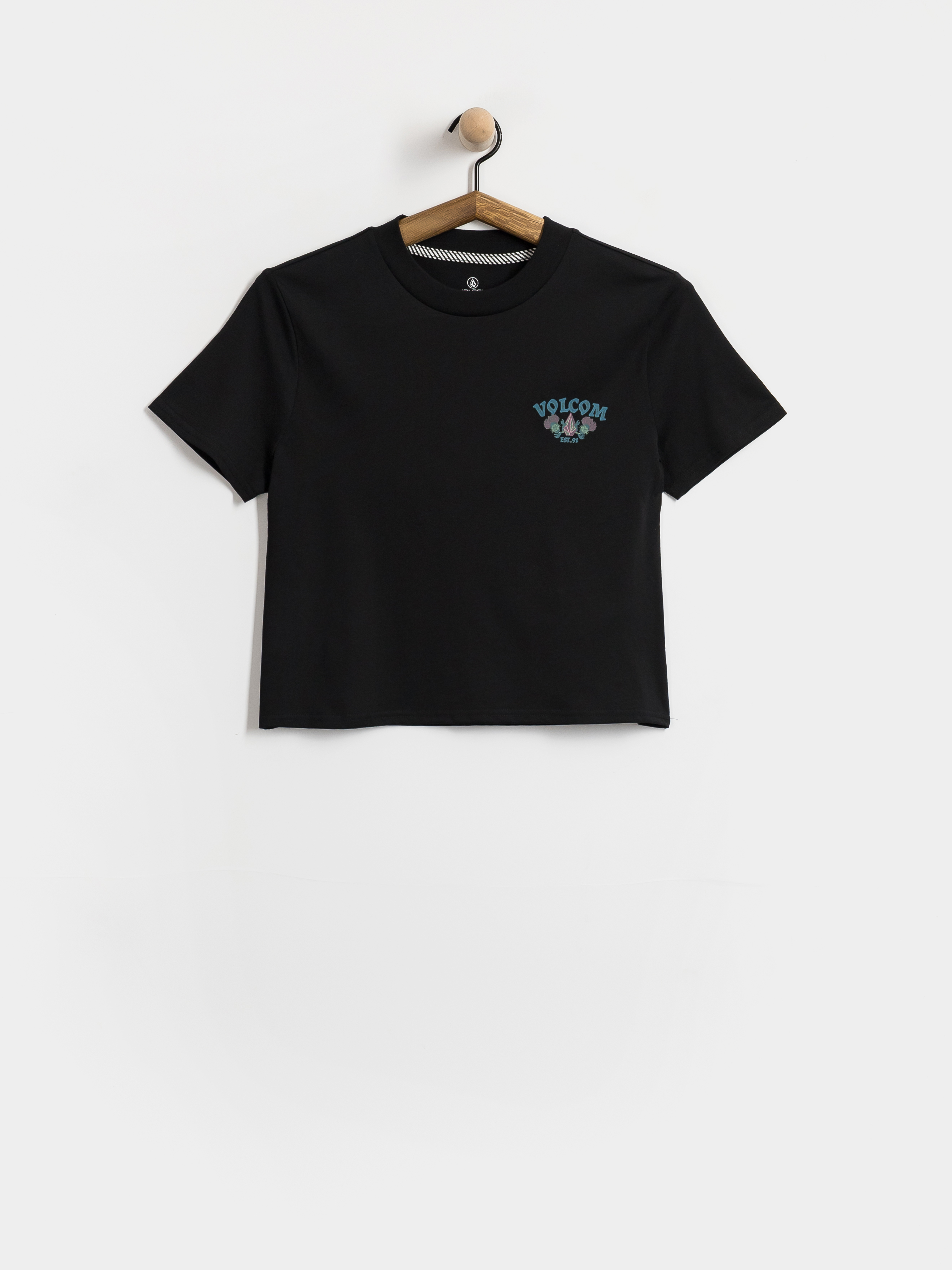 Tricou Volcom Dial Crop Wmn (black)