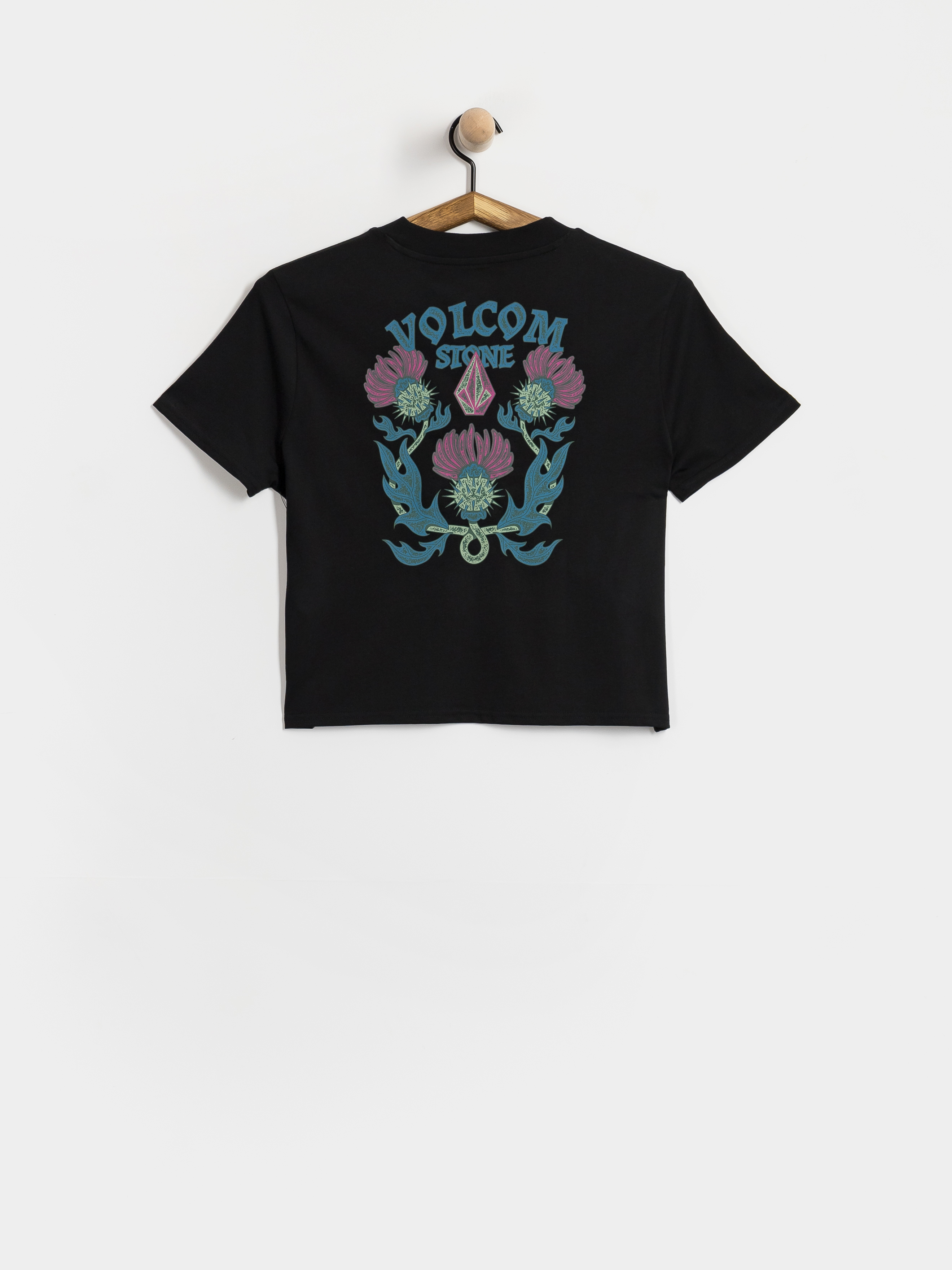 Tricou Volcom Dial Crop Wmn (black)