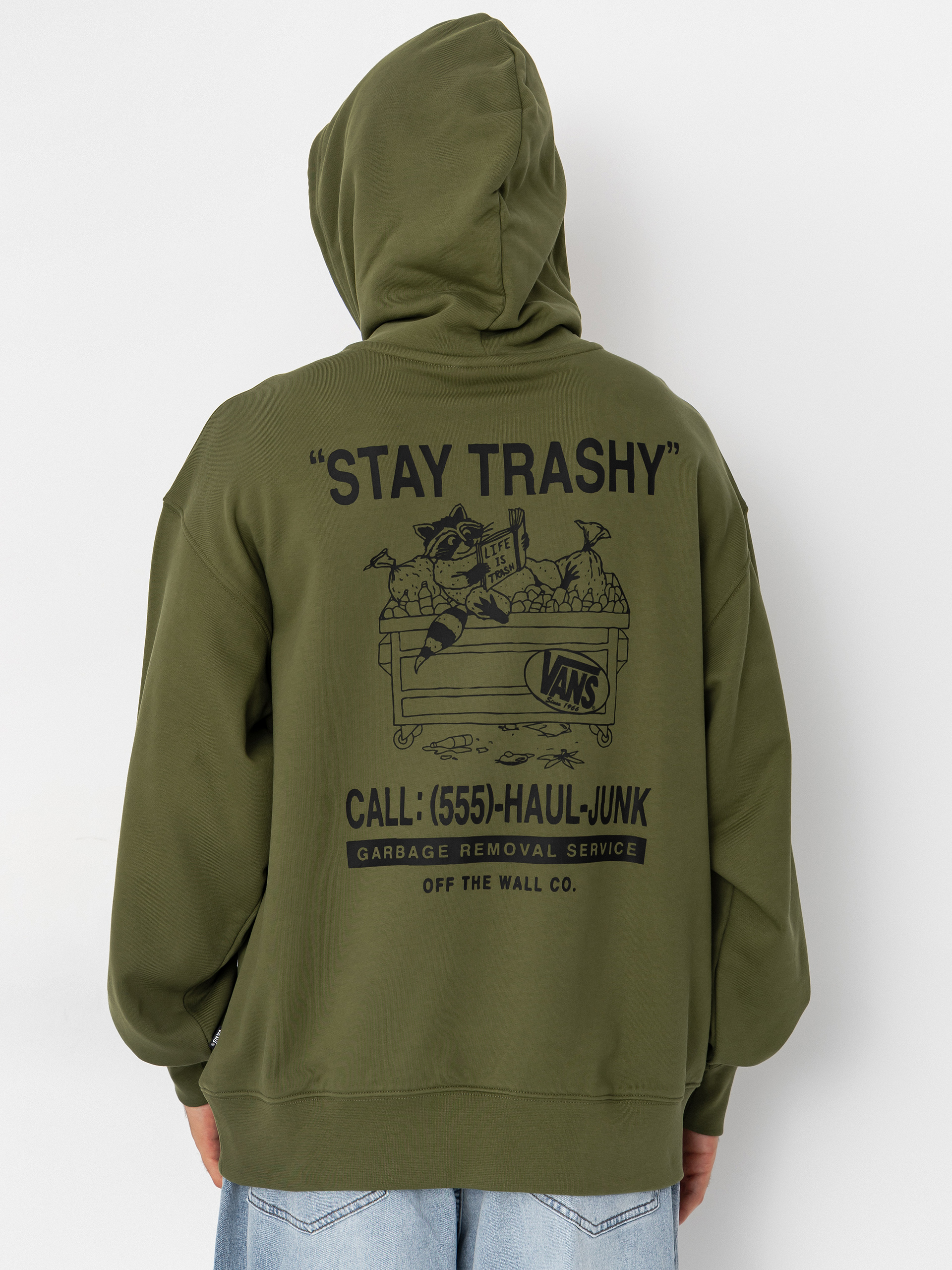 Hanorac cu glugă Vans Trashy HD (green balsam)