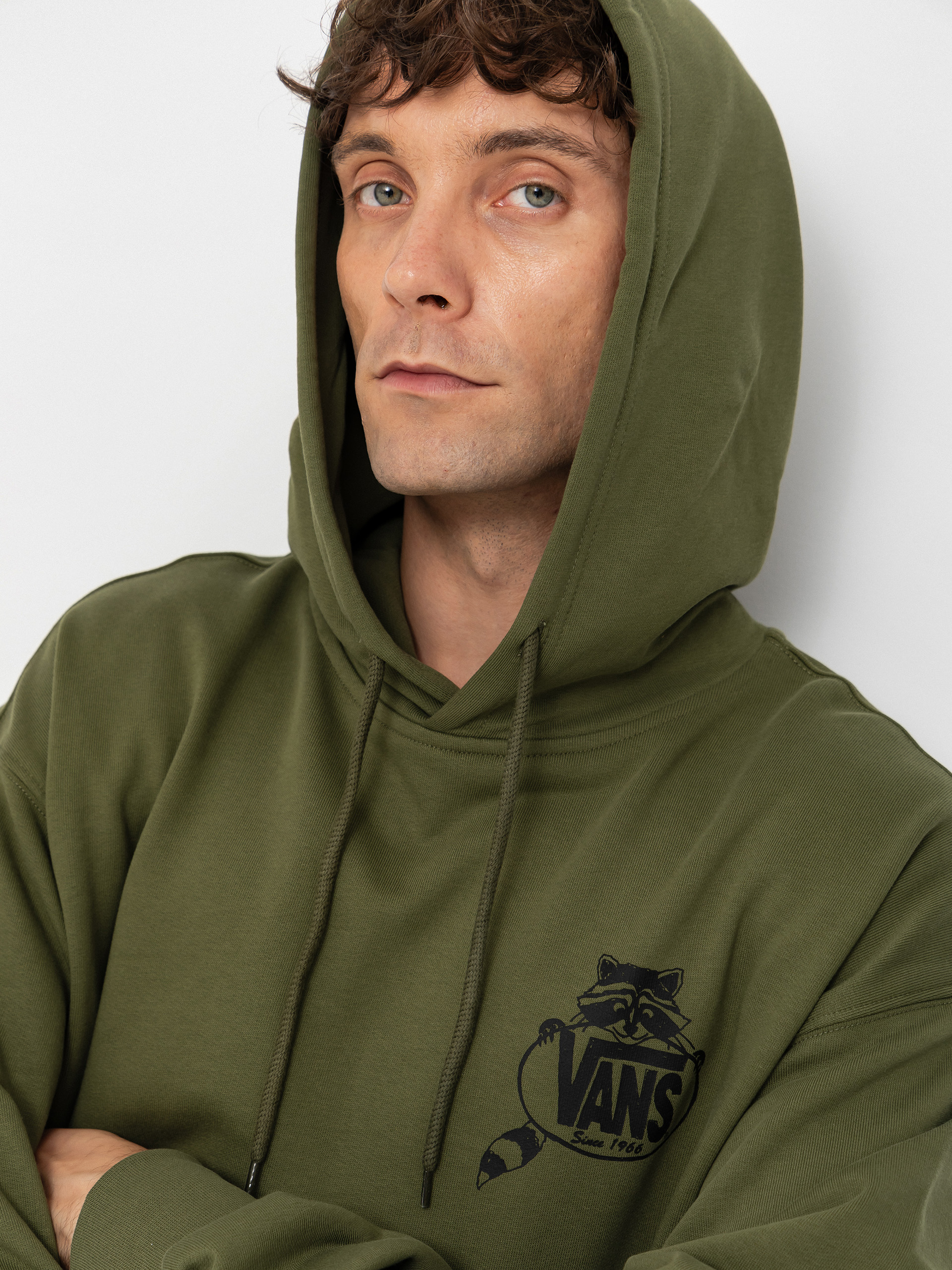 Hanorac cu glugă Vans Trashy HD (green balsam)