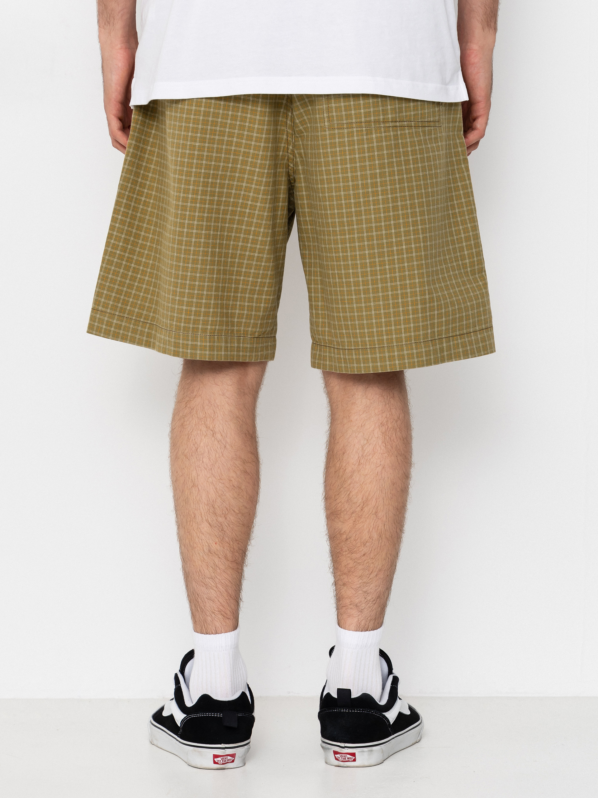 Pantaloni scurți Polar Skate Hike Cotton (olive check)