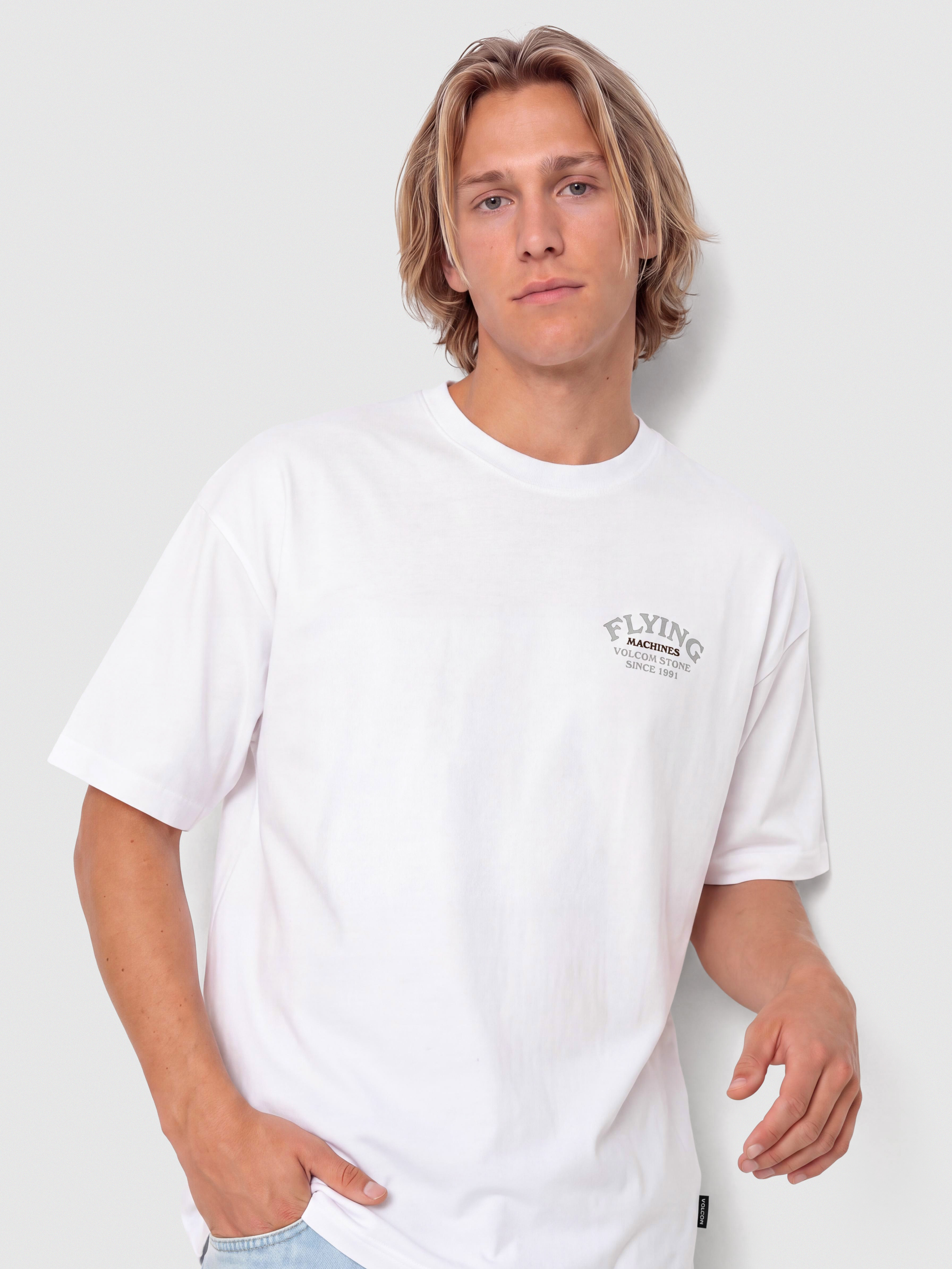 Tricou Volcom Flying Machine (white)