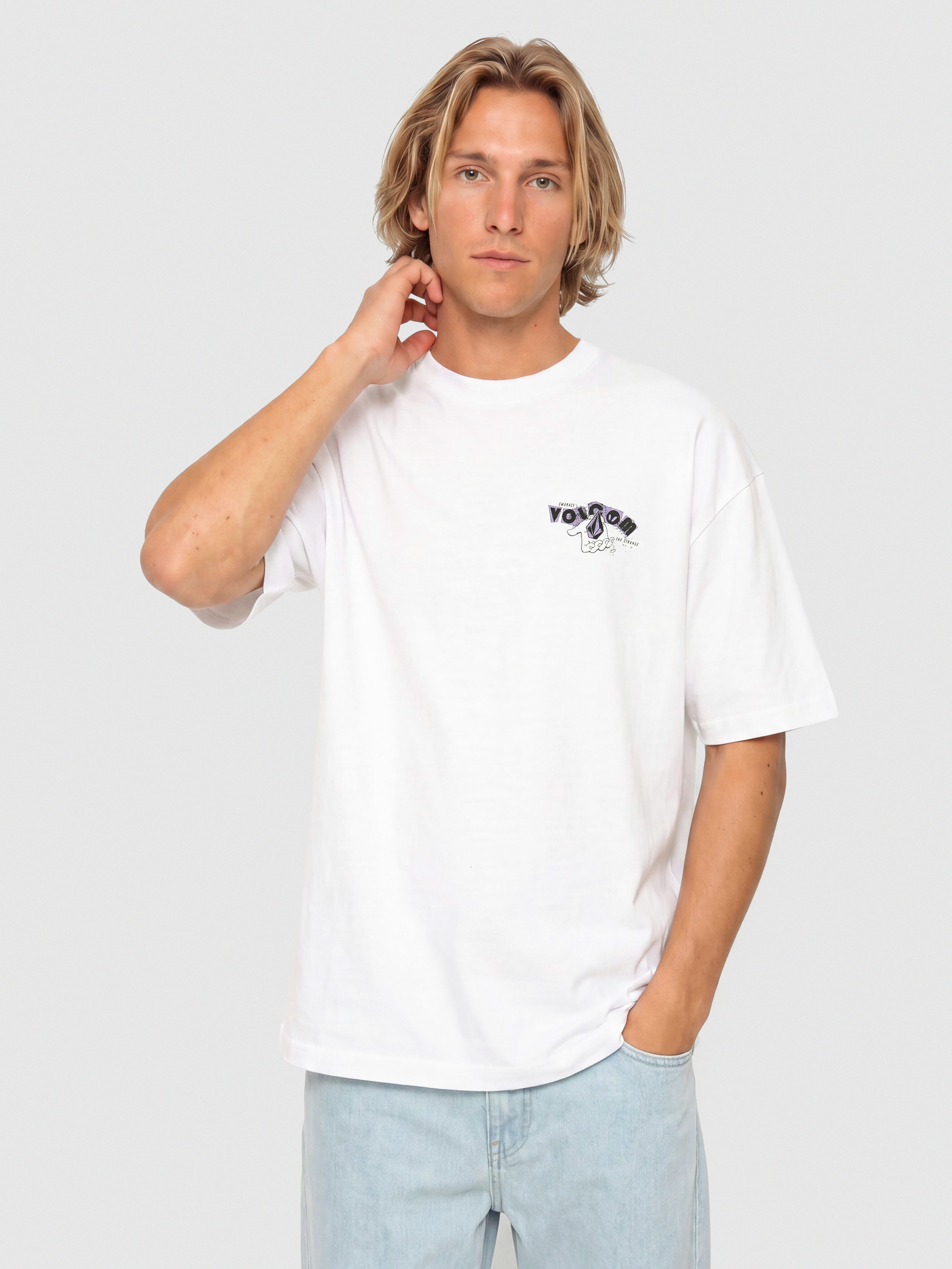 Tricou Volcom Stony Ball Bsc (white)