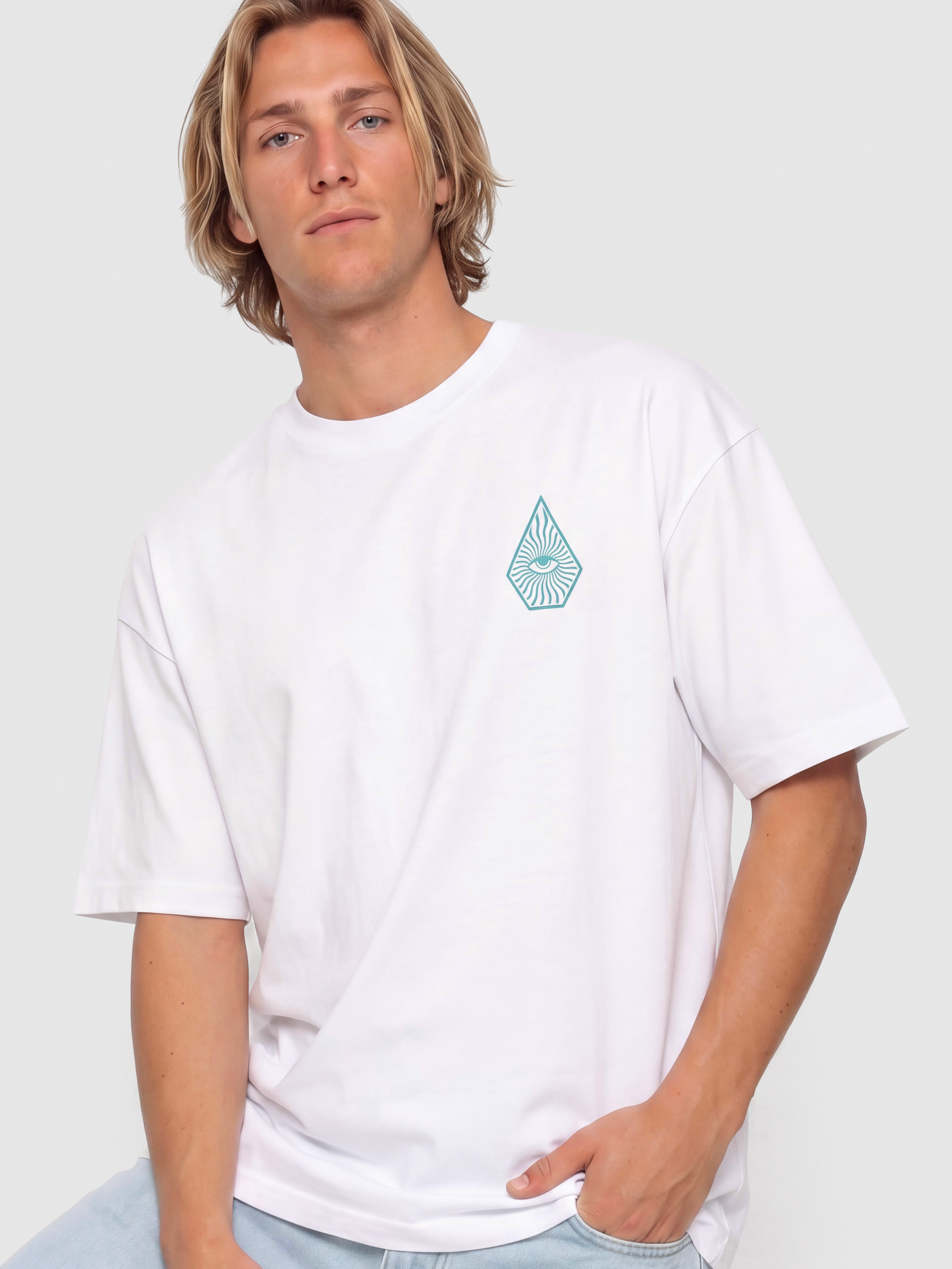 Tricou Volcom All Seeing (white)