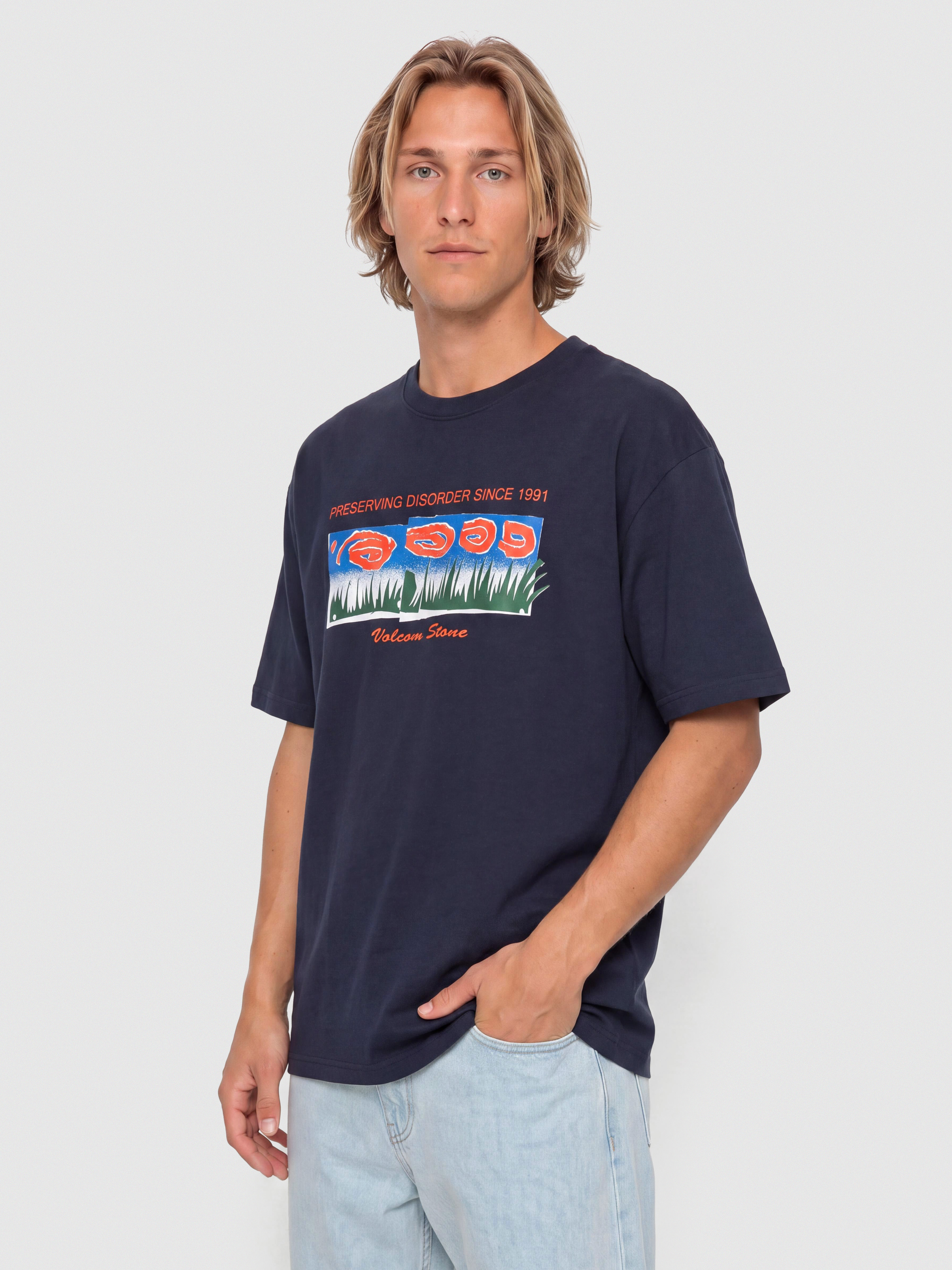 Tricou Volcom Fa Carrau 1 Lse (marine)