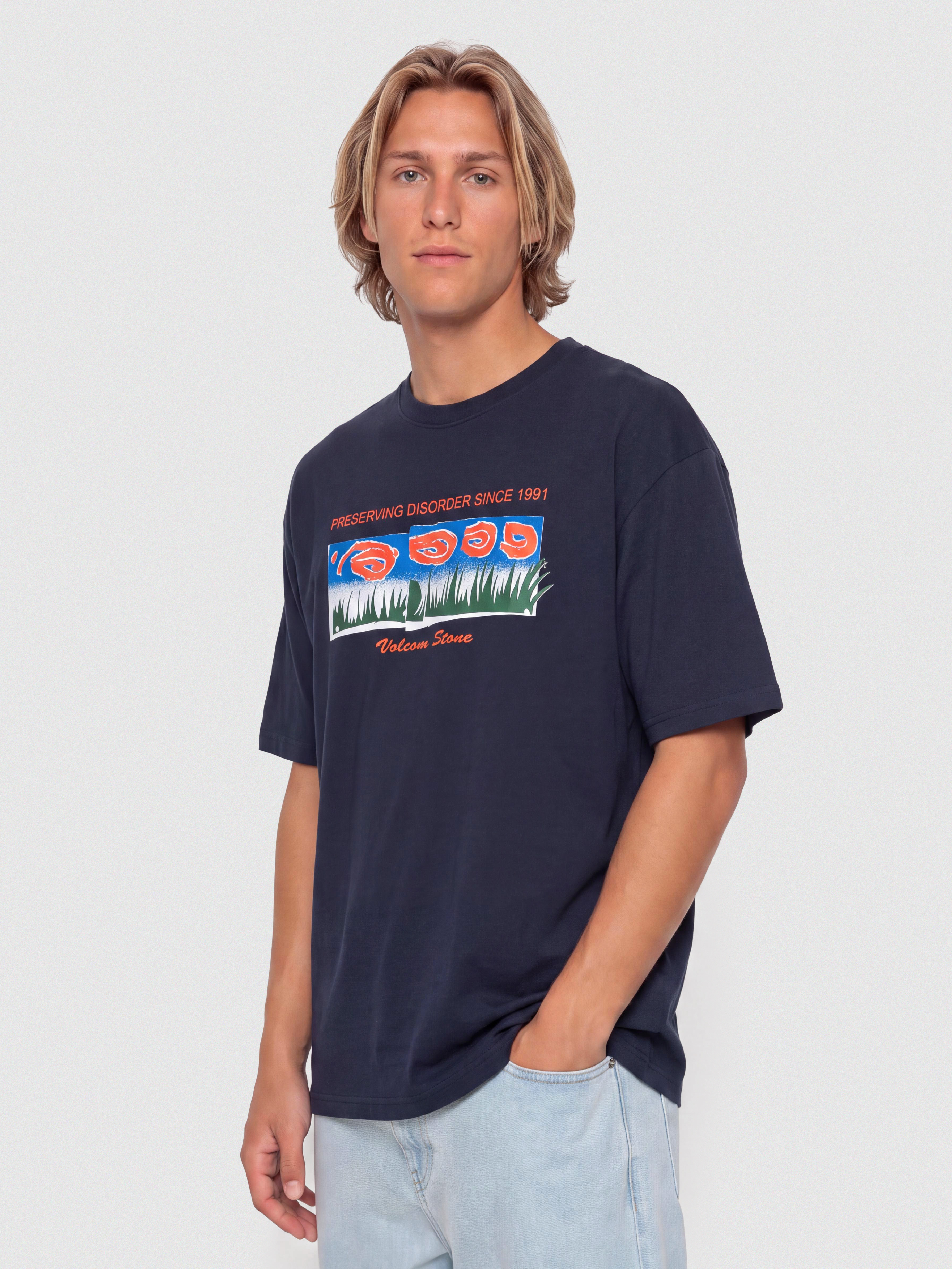 Tricou Volcom Fa Carrau 1 Lse (marine)