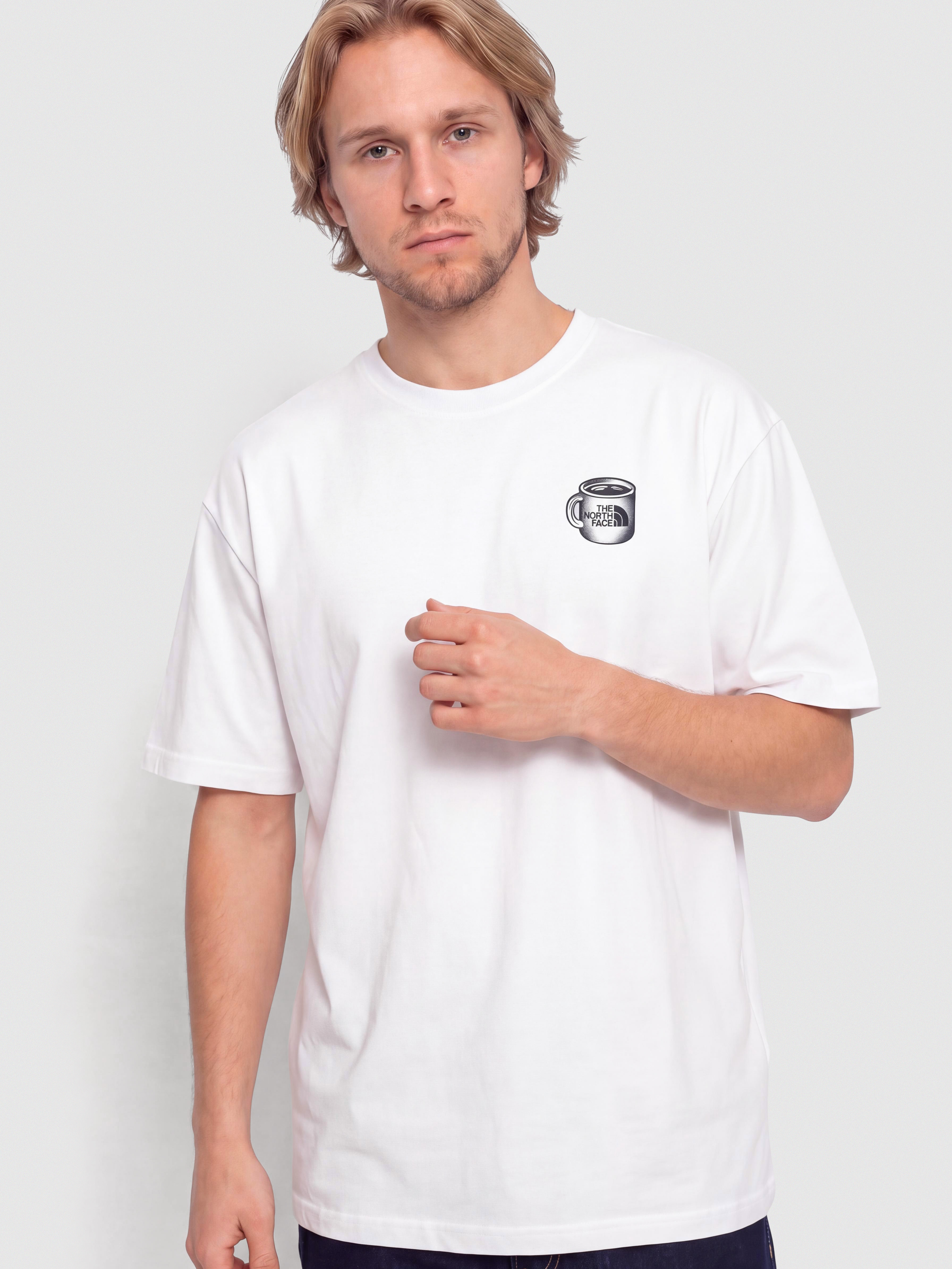 Tricou The North Face Basecamp Barista Relaxed (tnf white/summit navy)