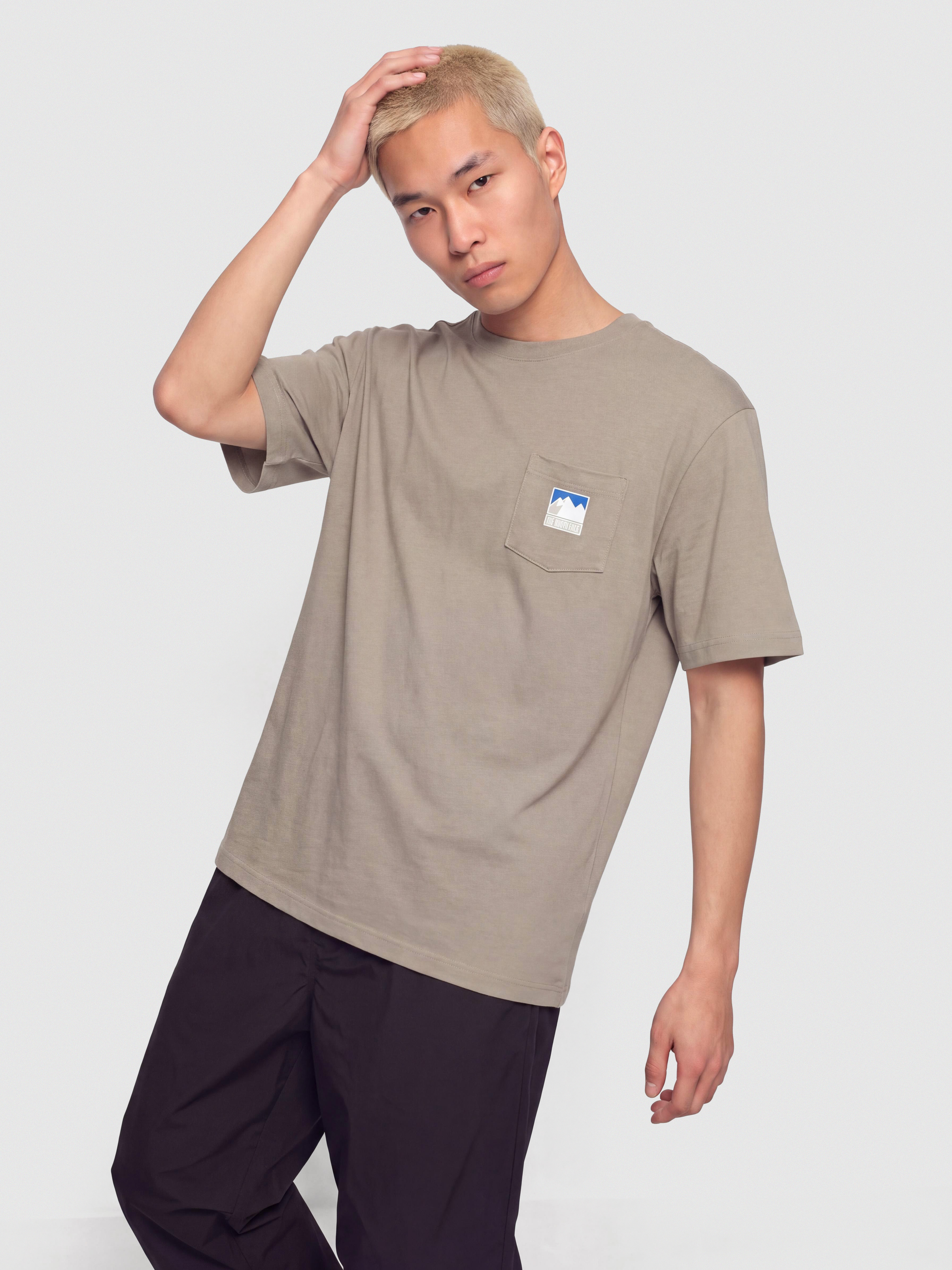 Tricou The North Face Mountain Logo Relaxed (stone slab)