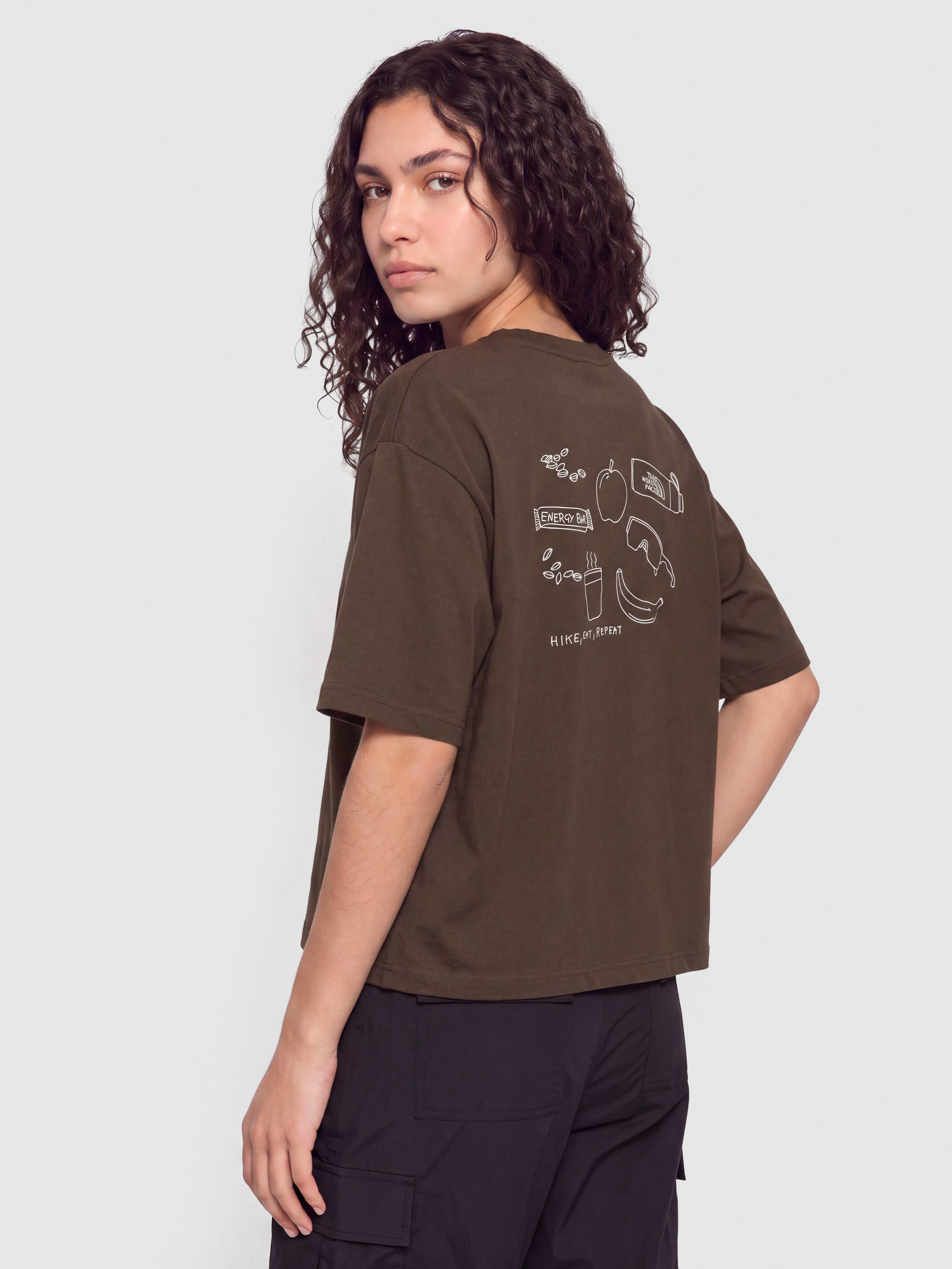 Tricou The North Face Hike Picnic Boxy Wmn (dark chestnut)
