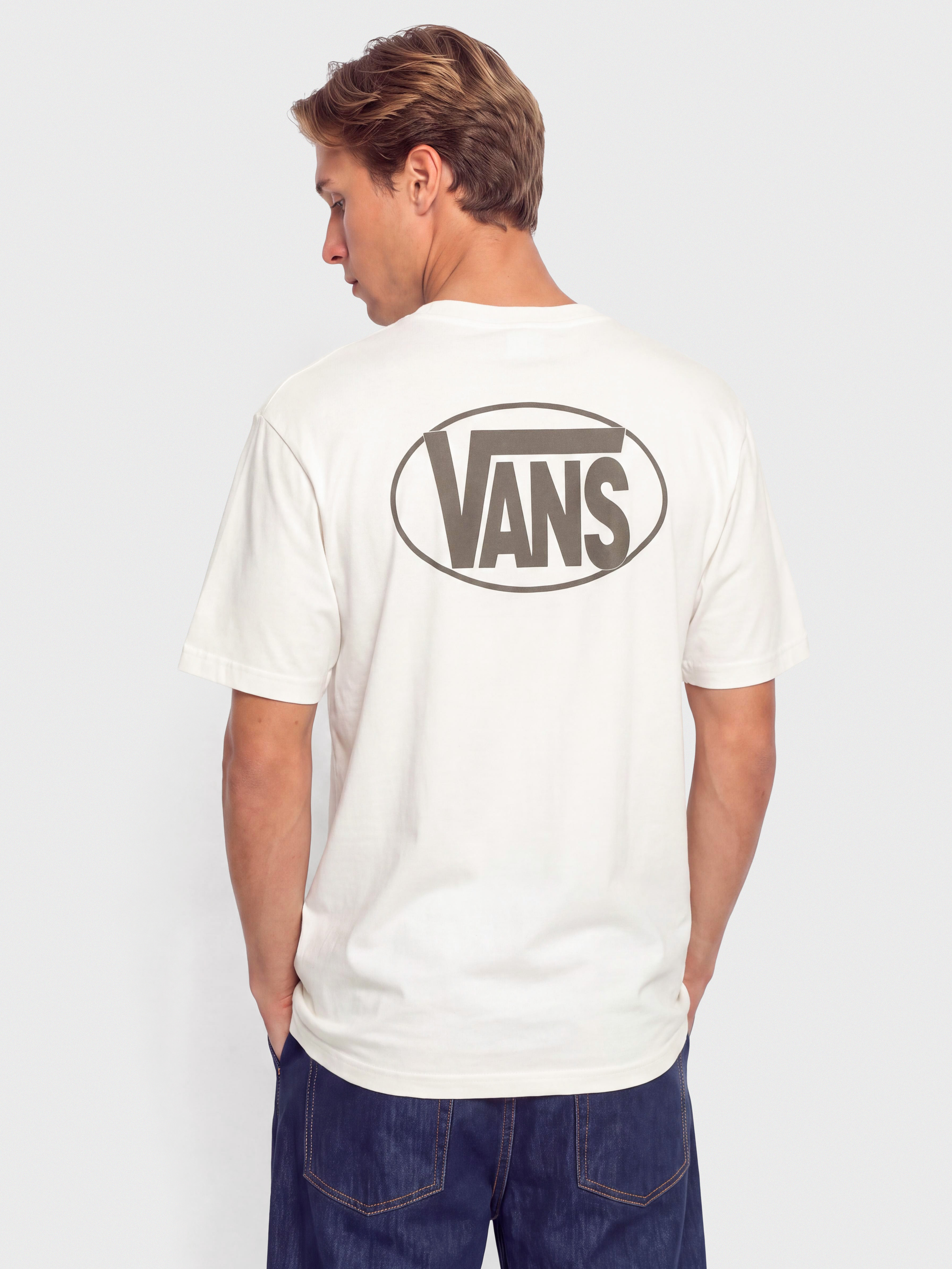 Tricou Vans Oval Logo Loose (marshmallow)
