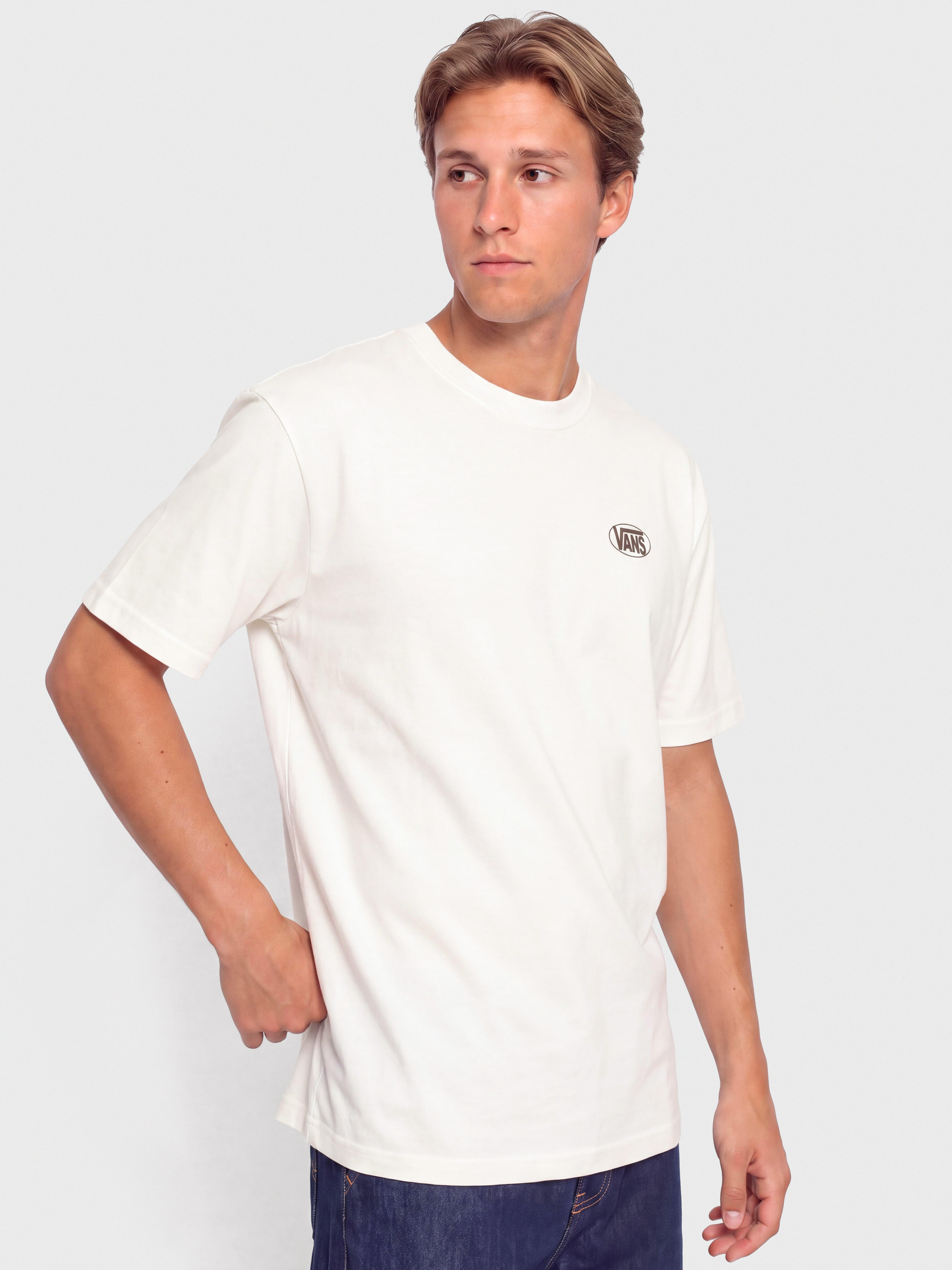 Tricou Vans Oval Logo Loose (marshmallow)
