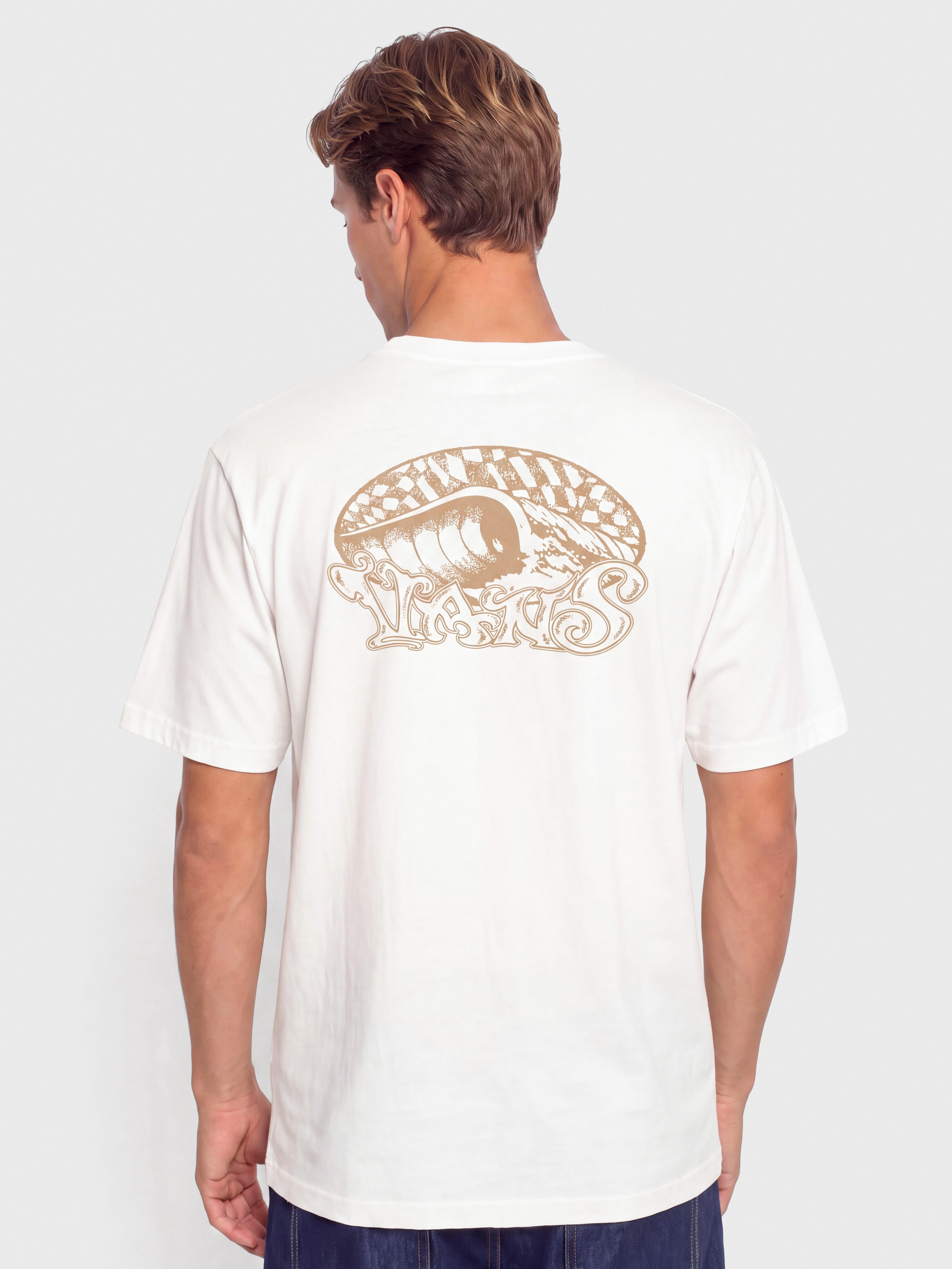 Tricou Vans Check Overhead (marshmallow)