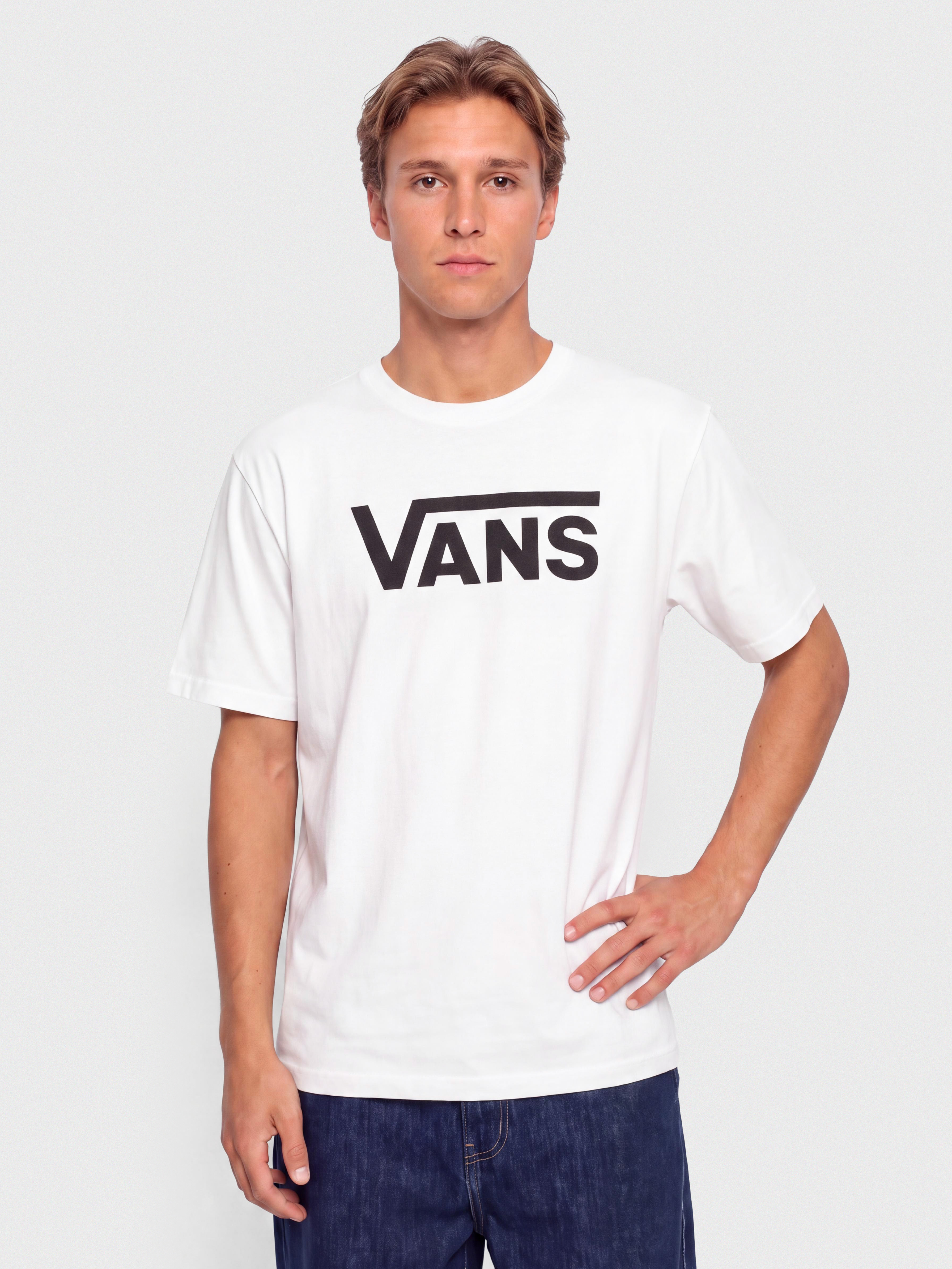 Tricou Vans Classic Drop V (white/black)