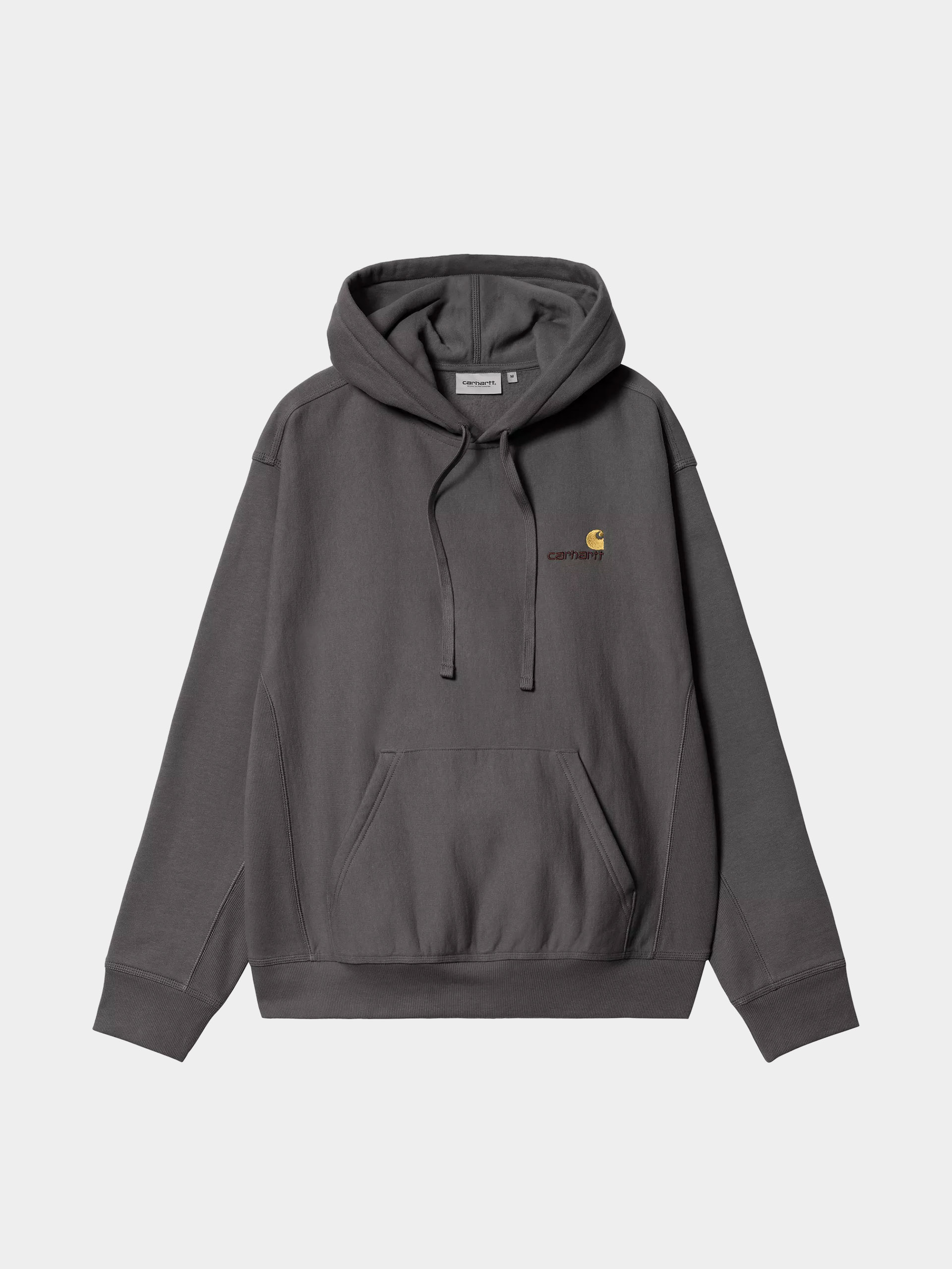 Hanorac cu glugă Carhartt WIP American Script HD (graphite)