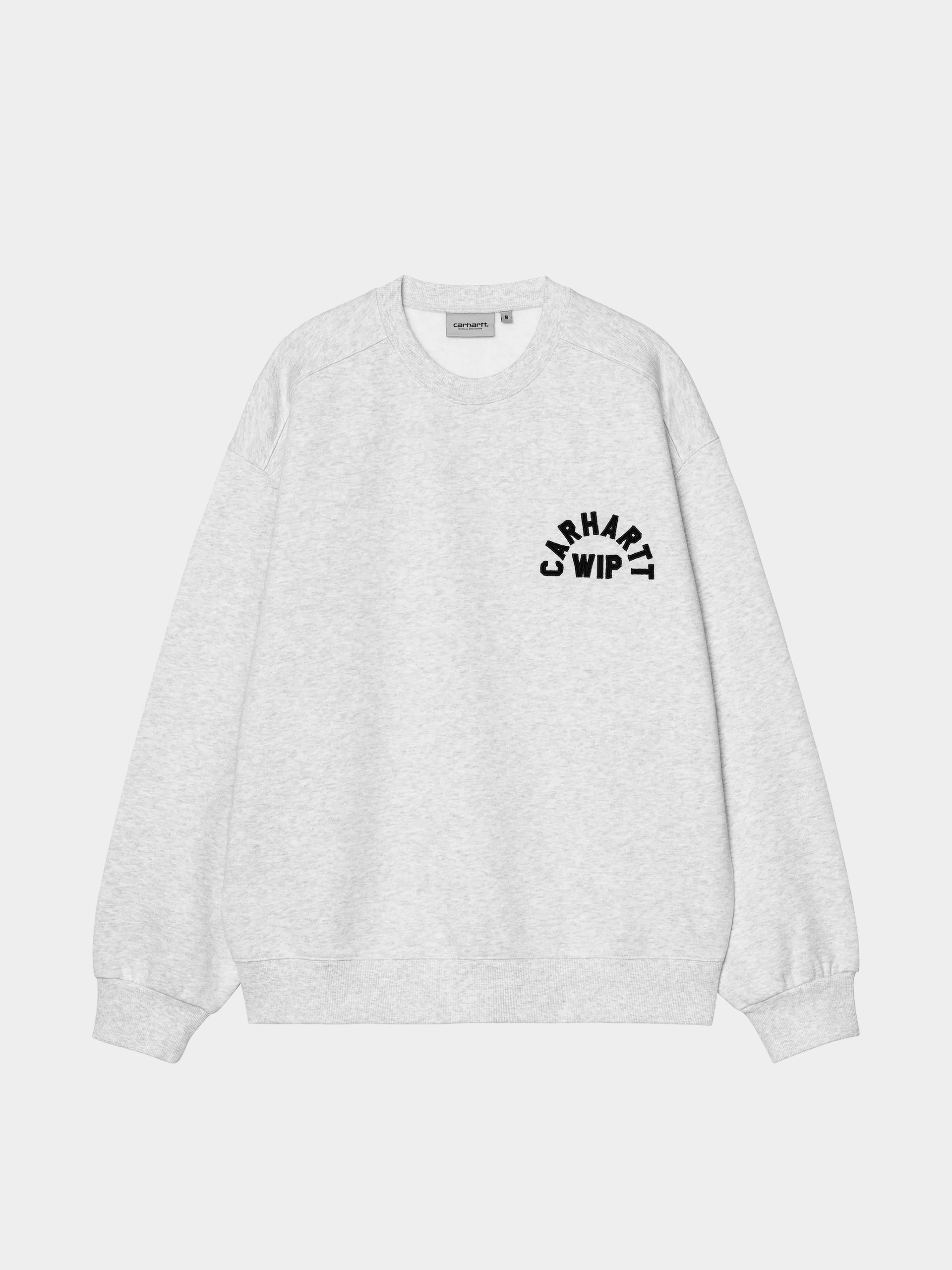 Hanorac Carhartt WIP Arch Script (ash heather/dark navy/stone washed)