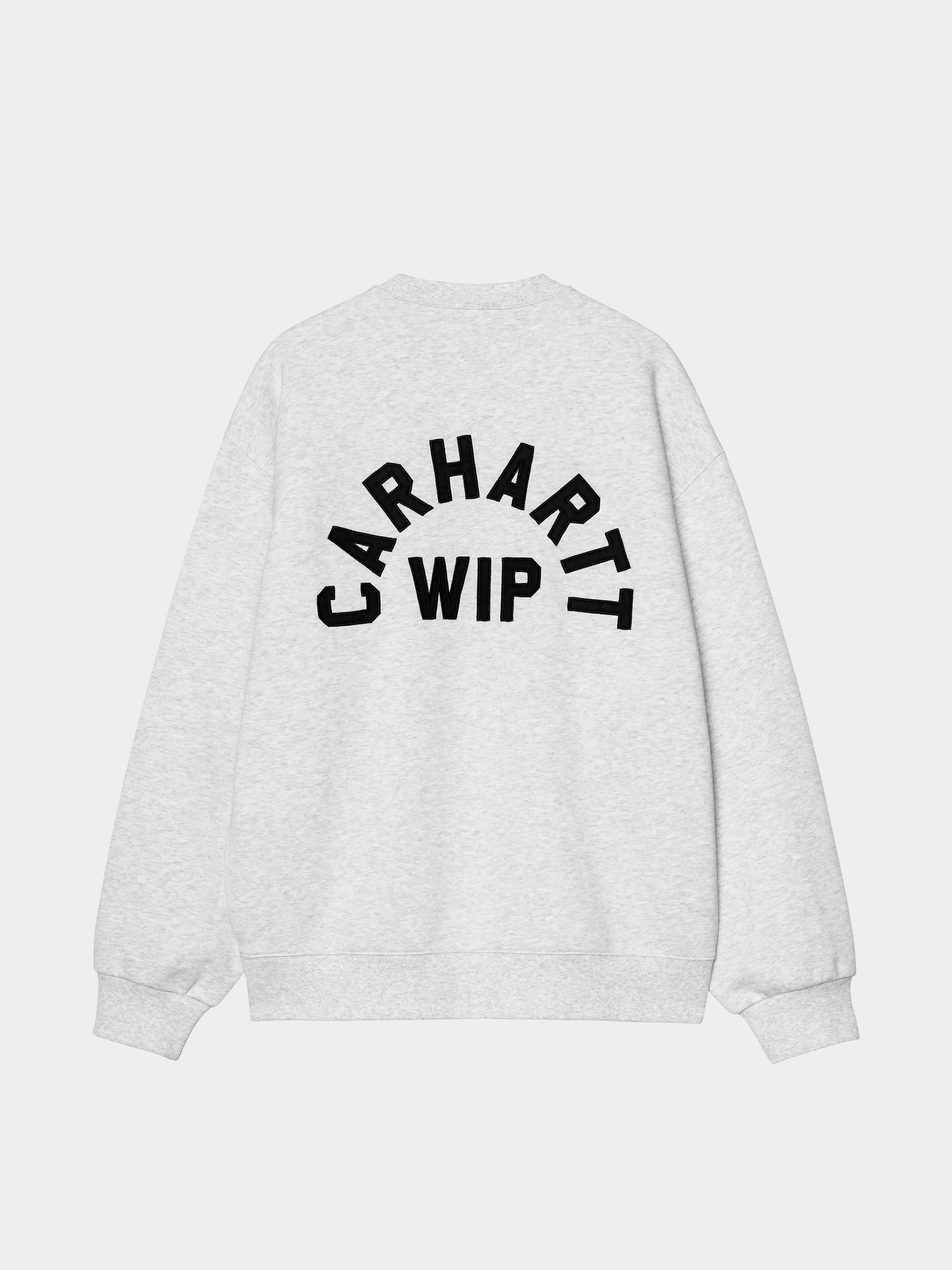 Hanorac Carhartt WIP Arch Script (ash heather/dark navy/stone washed)