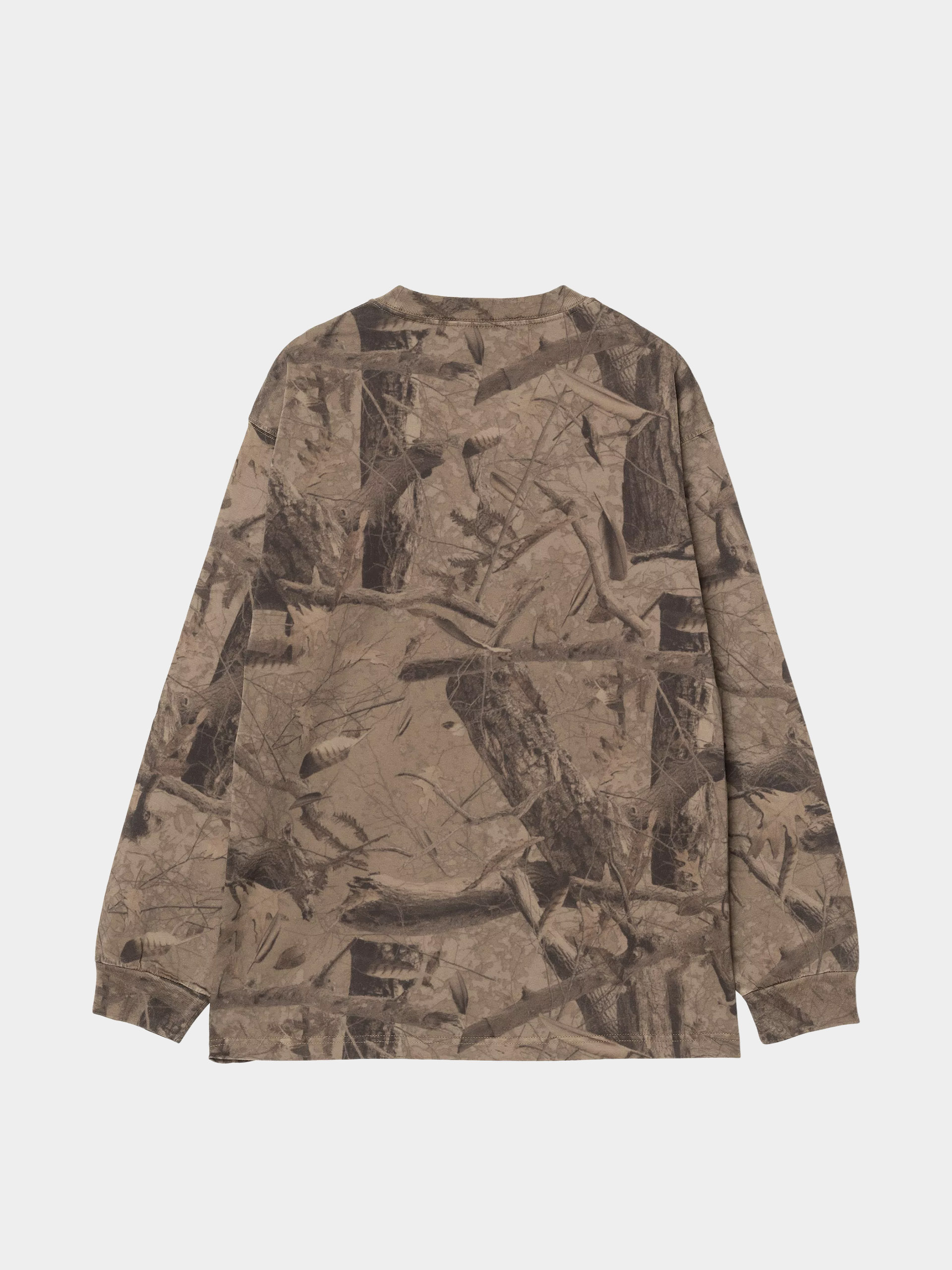 Longsleeve Carhartt WIP Feather Tree (camo feather tree khaki/shungite/garment dyed)