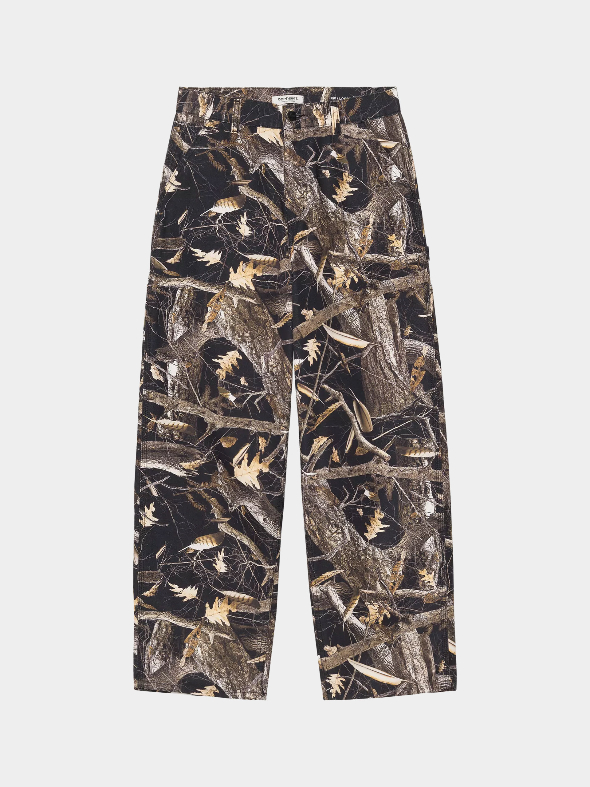 Pantaloni Carhartt WIP Brandon Single Knee Wmn (camo feather tree black/heavy stone wash)