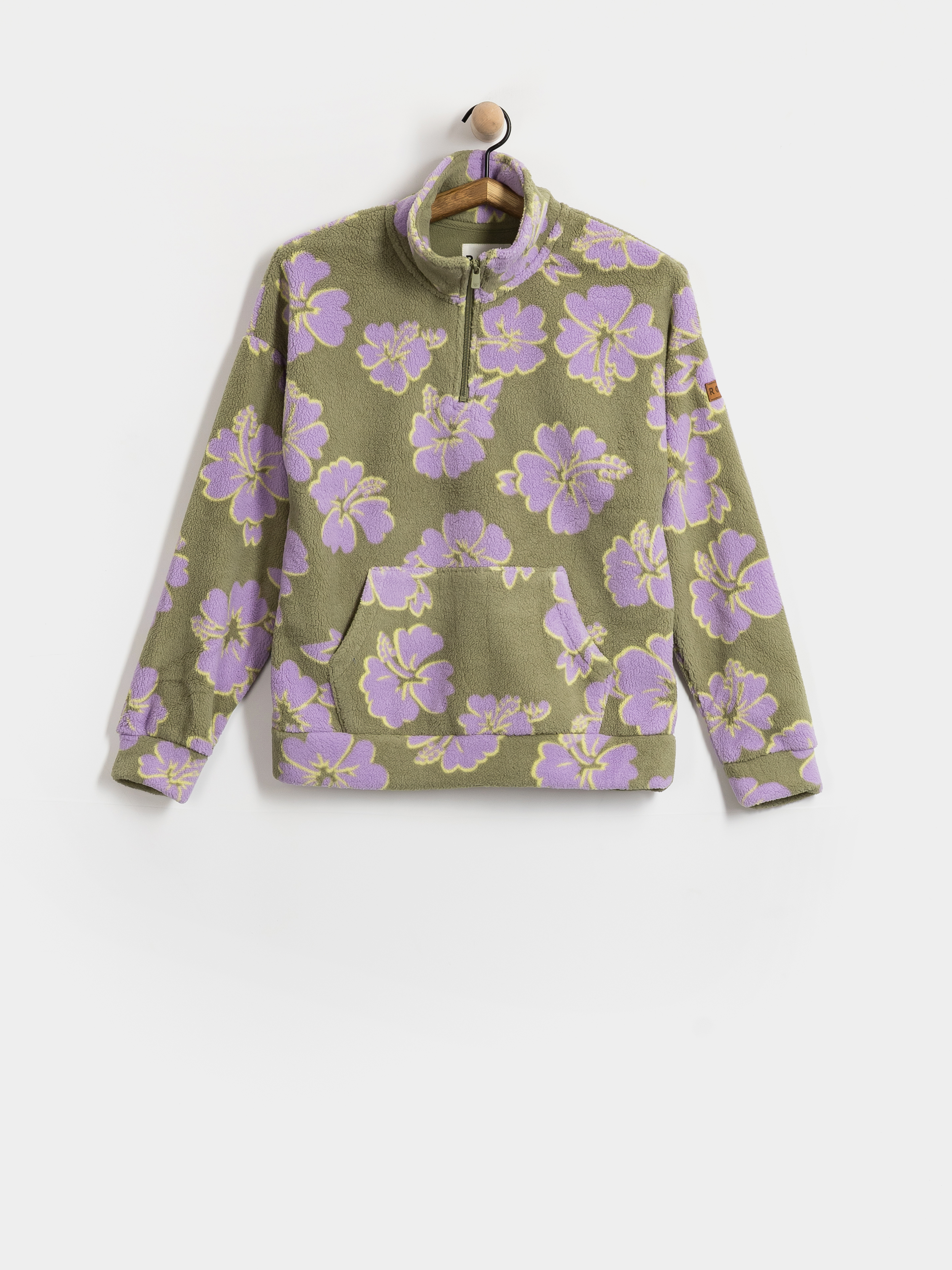 Pentru femei Hanorac din fleece Roxy Live Out Loud (oil green hippy shake)