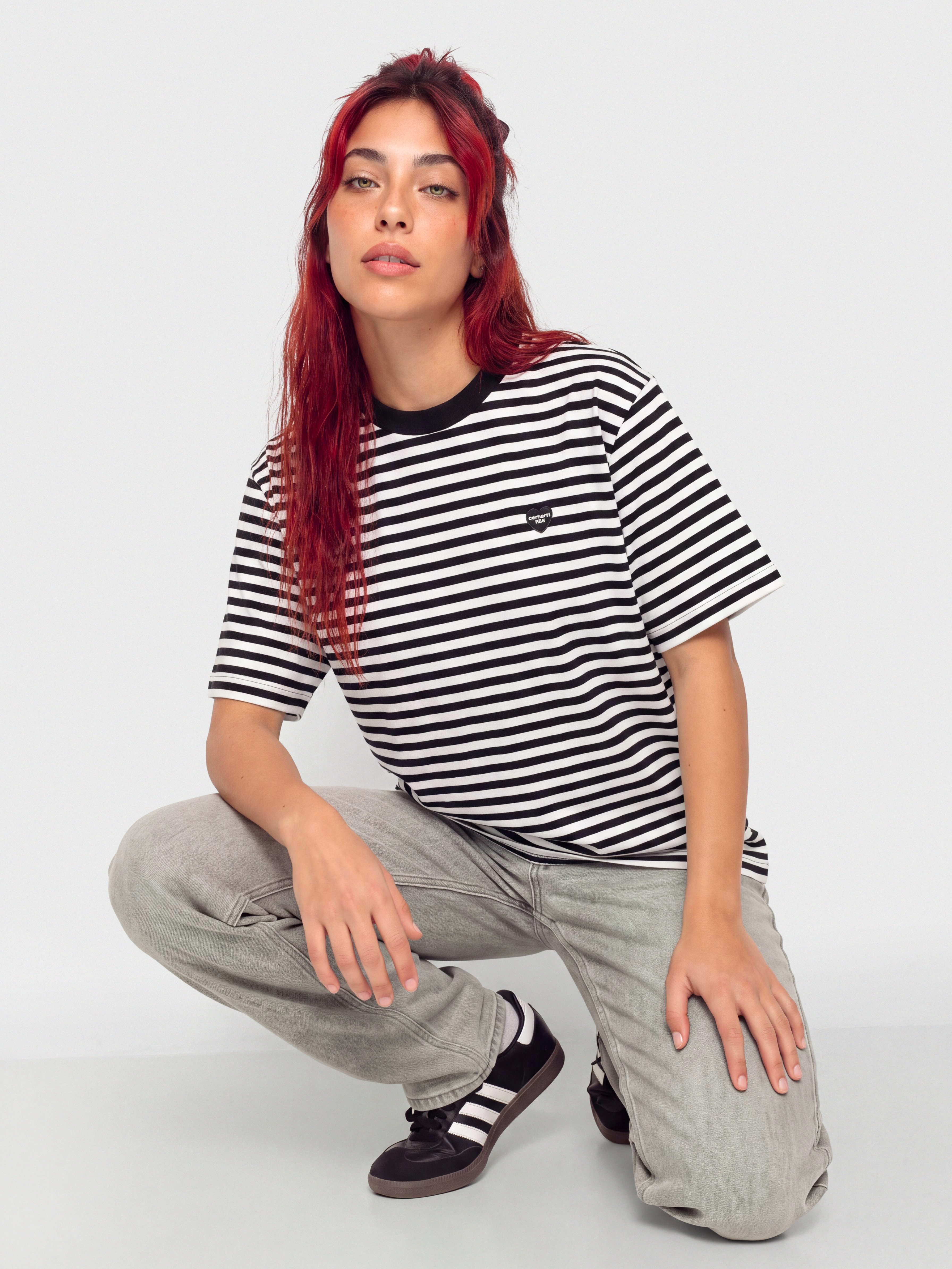 Tricou Carhartt WIP Essy Wmn (essy stripe black/wax)