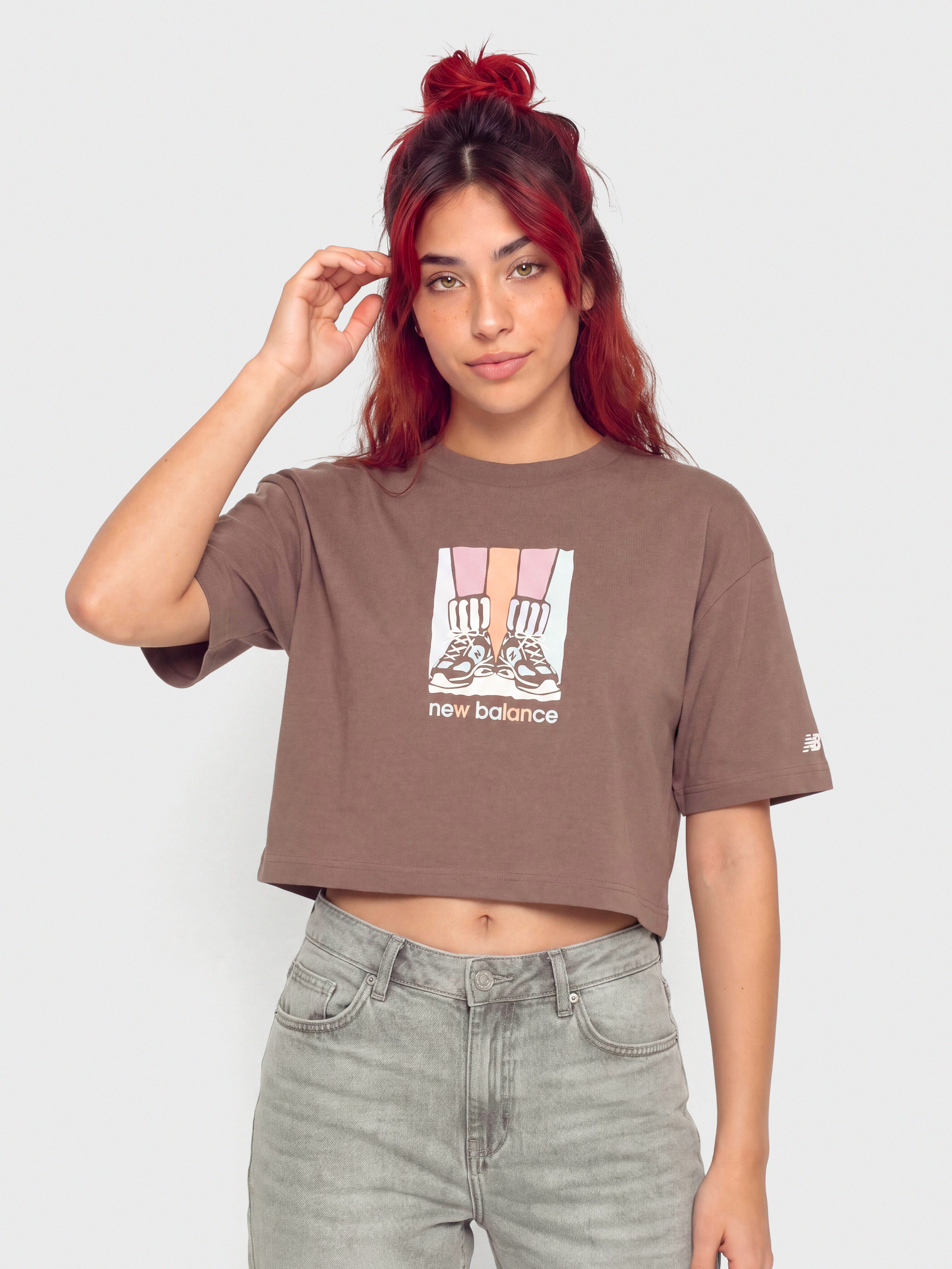 Tricou New Balance Athletics Gradient Shoes Wmn (brown)