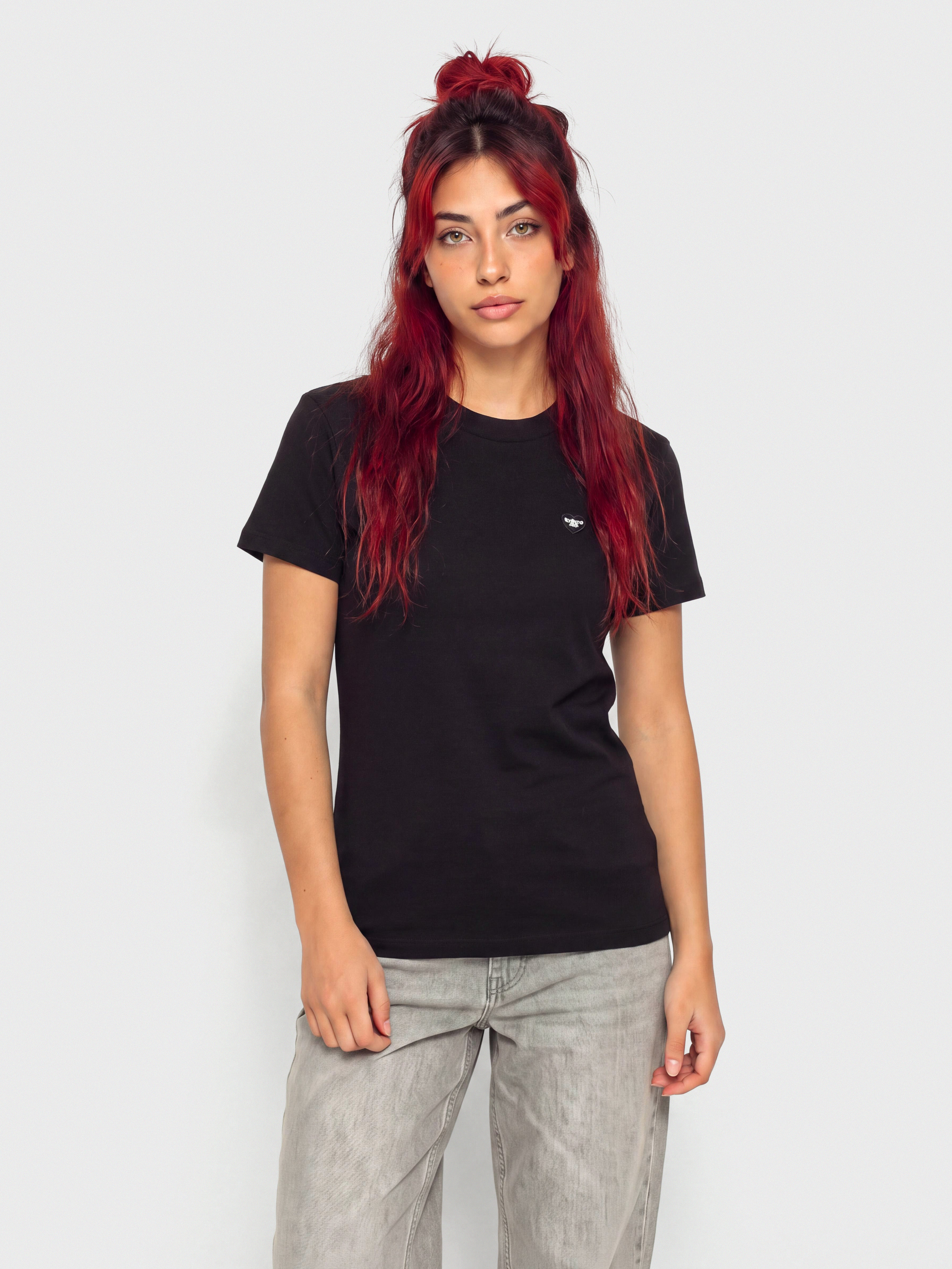 Tricou Carhartt WIP Small Heart Patch Wmn (black/black)
