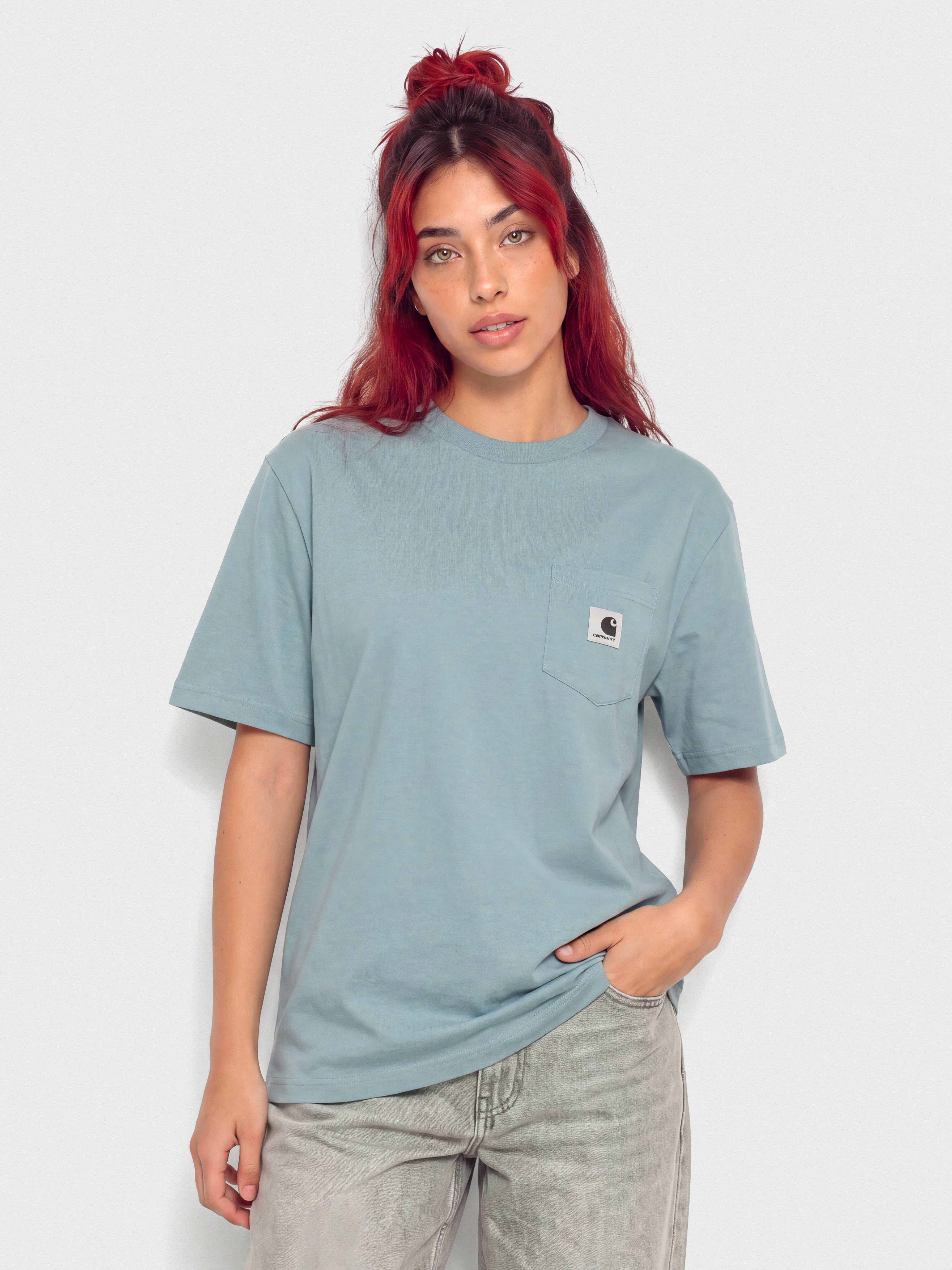 Tricou Carhartt WIP Pocket Wmn (citadel)