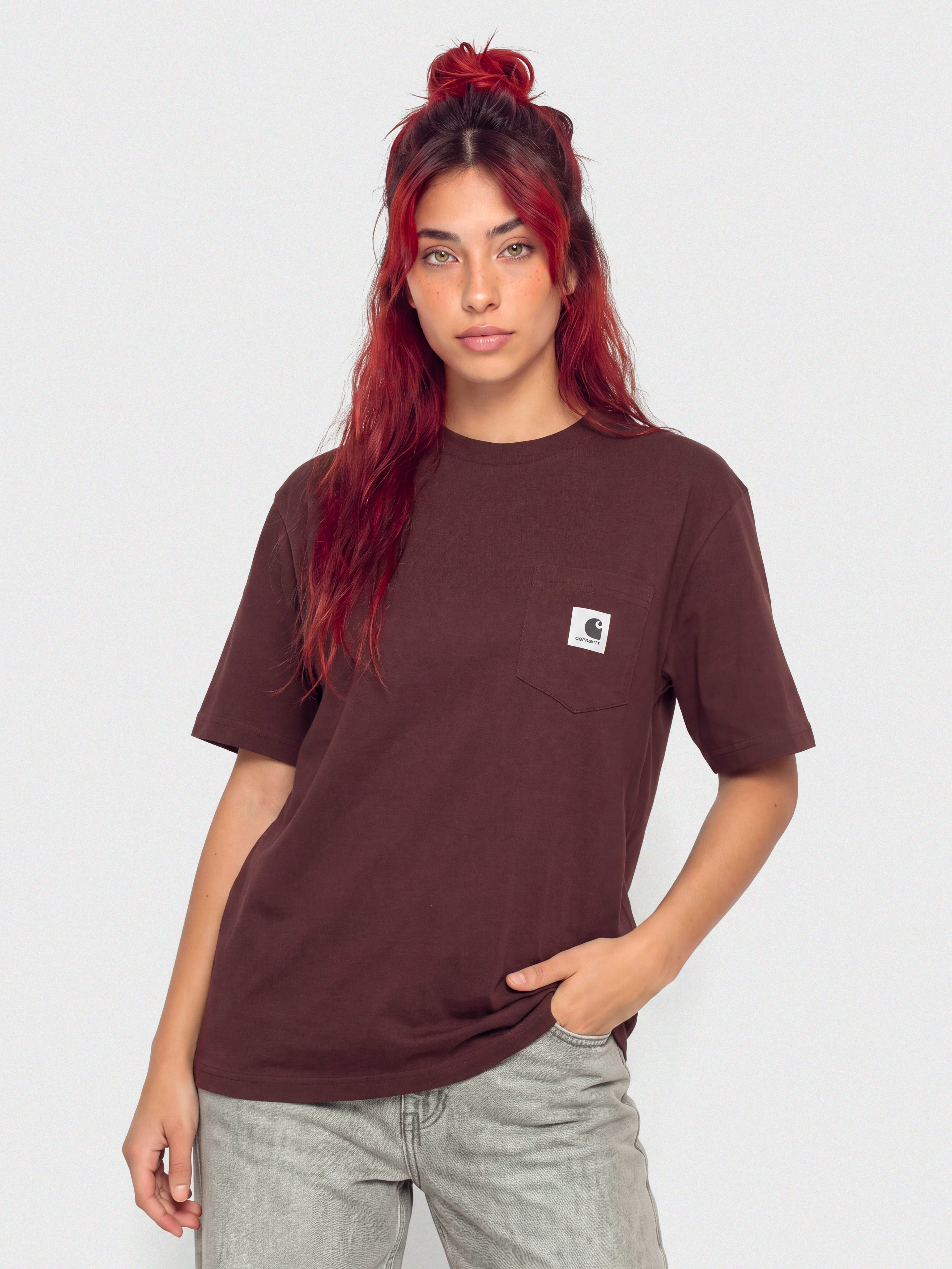 Tricou Carhartt WIP Pocket Wmn (amarone)