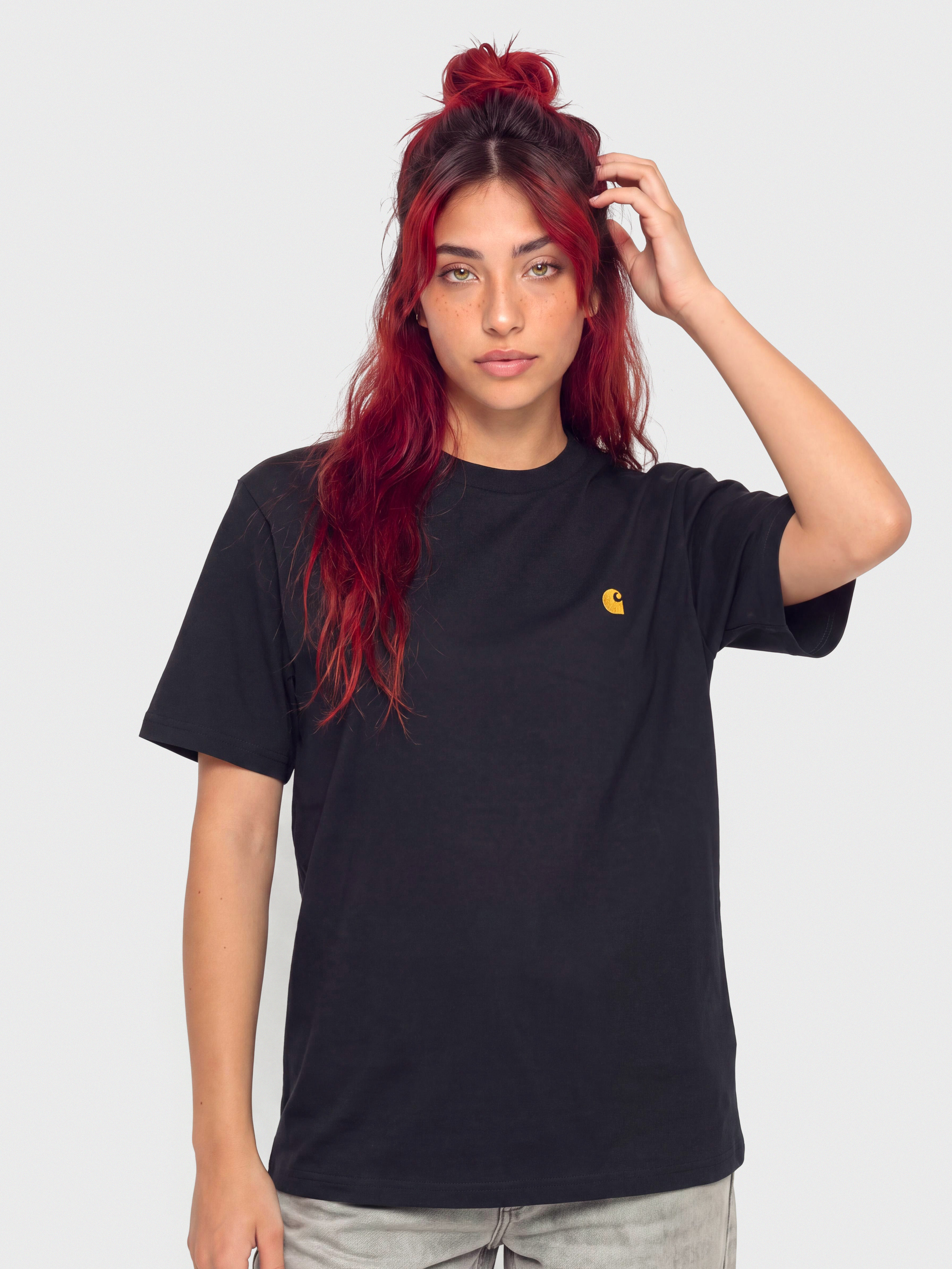 Tricou Carhartt WIP Chase Wmn (dark navy/gold)