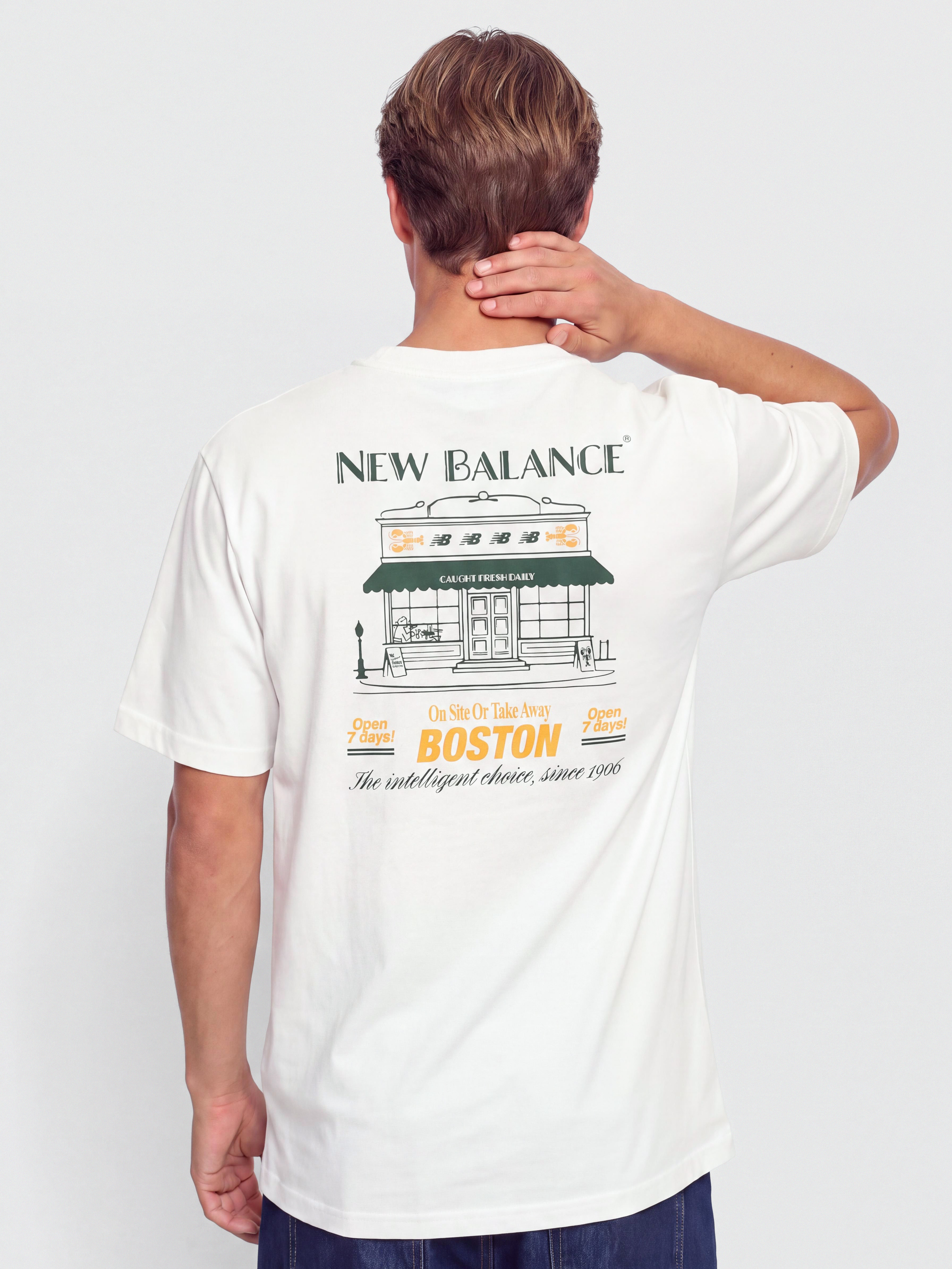 Tricou New Balance Grab a Bite Boston (sea salt)