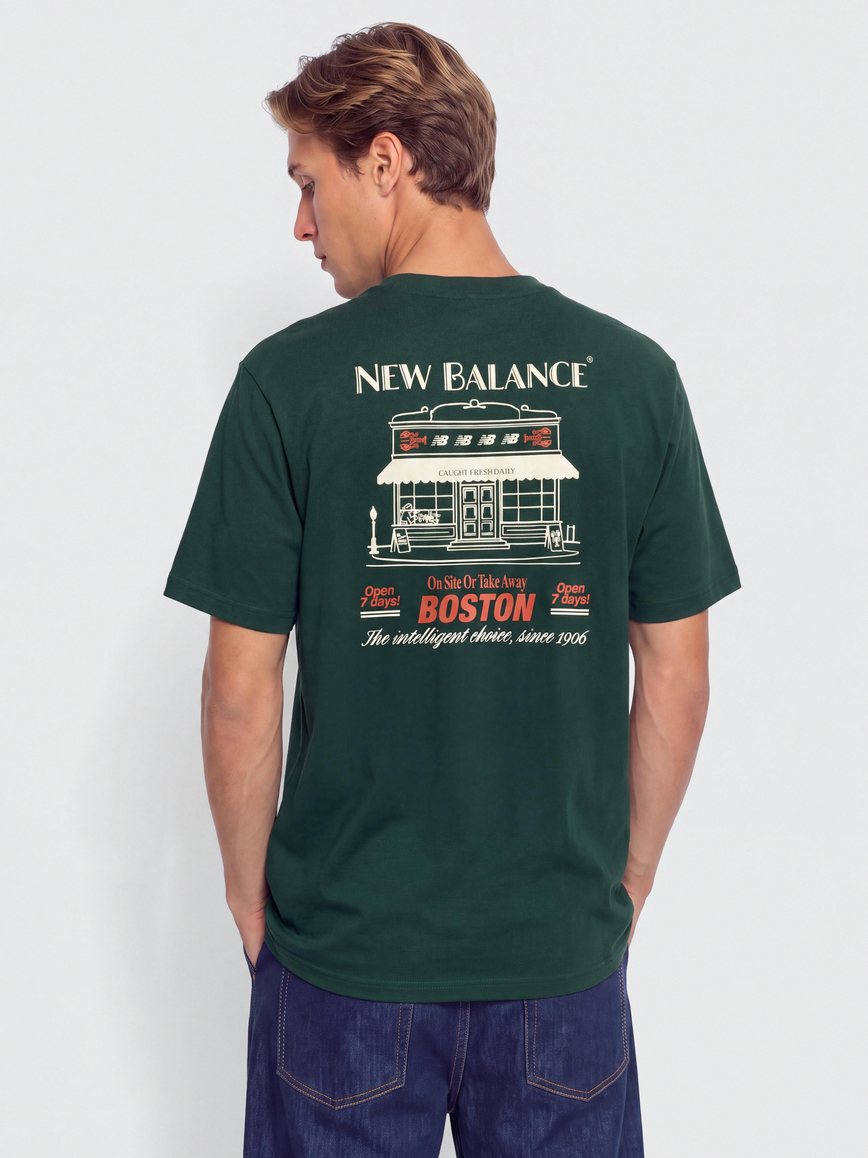 Tricou New Balance Grab a Bite Boston (nordic green)