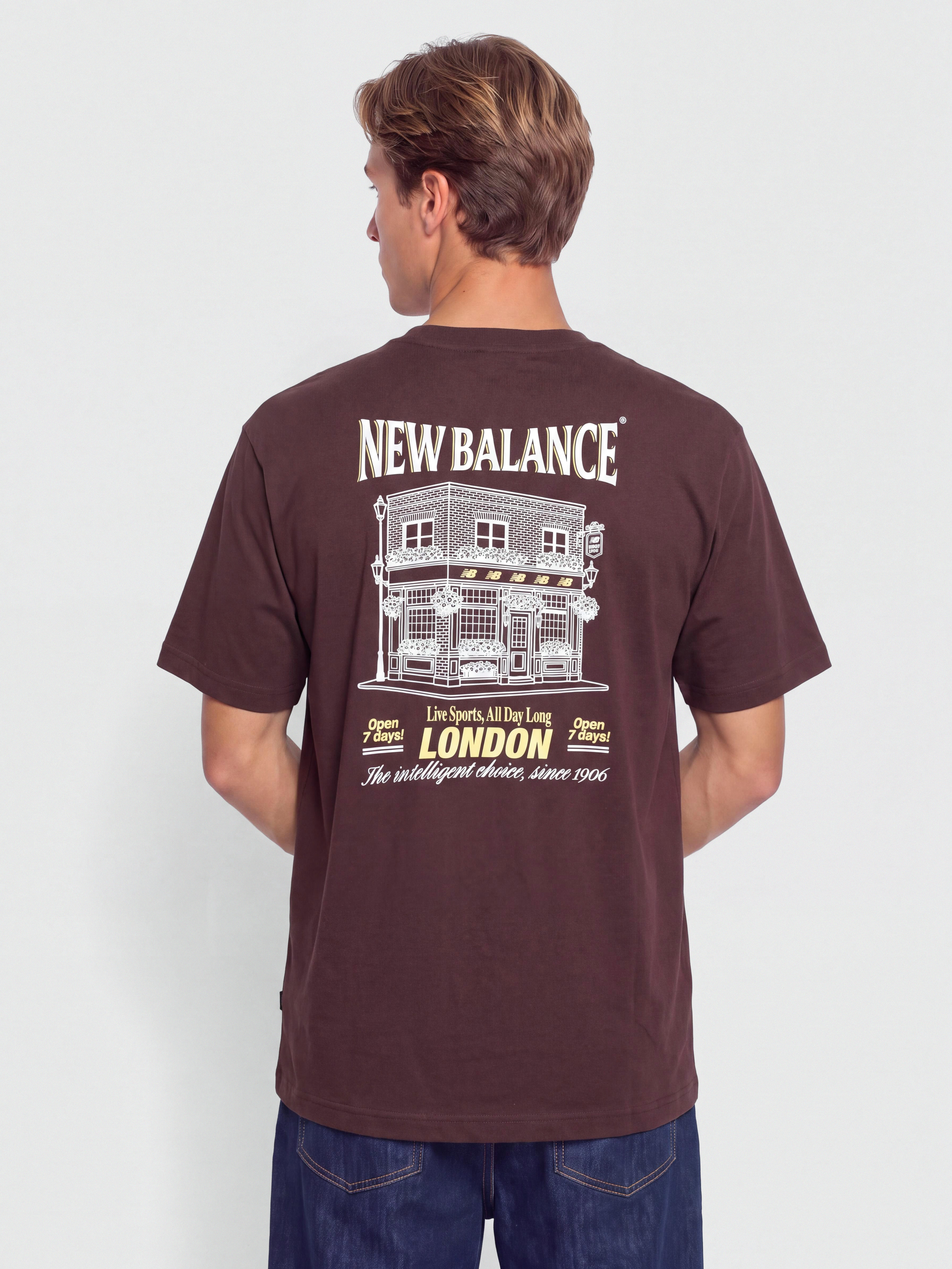 Tricou New Balance Grab a Bite London (cherry leather)