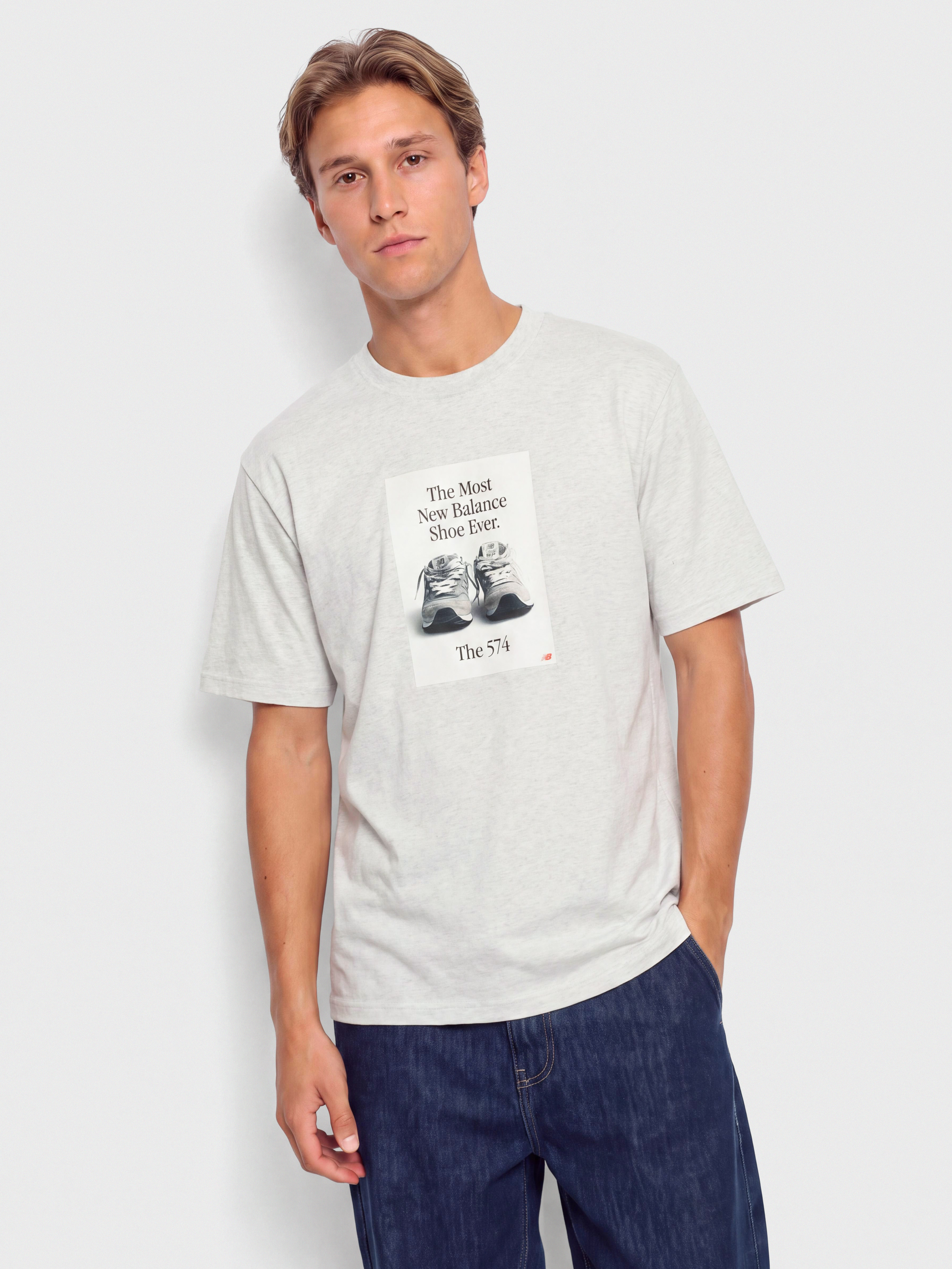 Tricou New Balance 574 Ad (ash heather)
