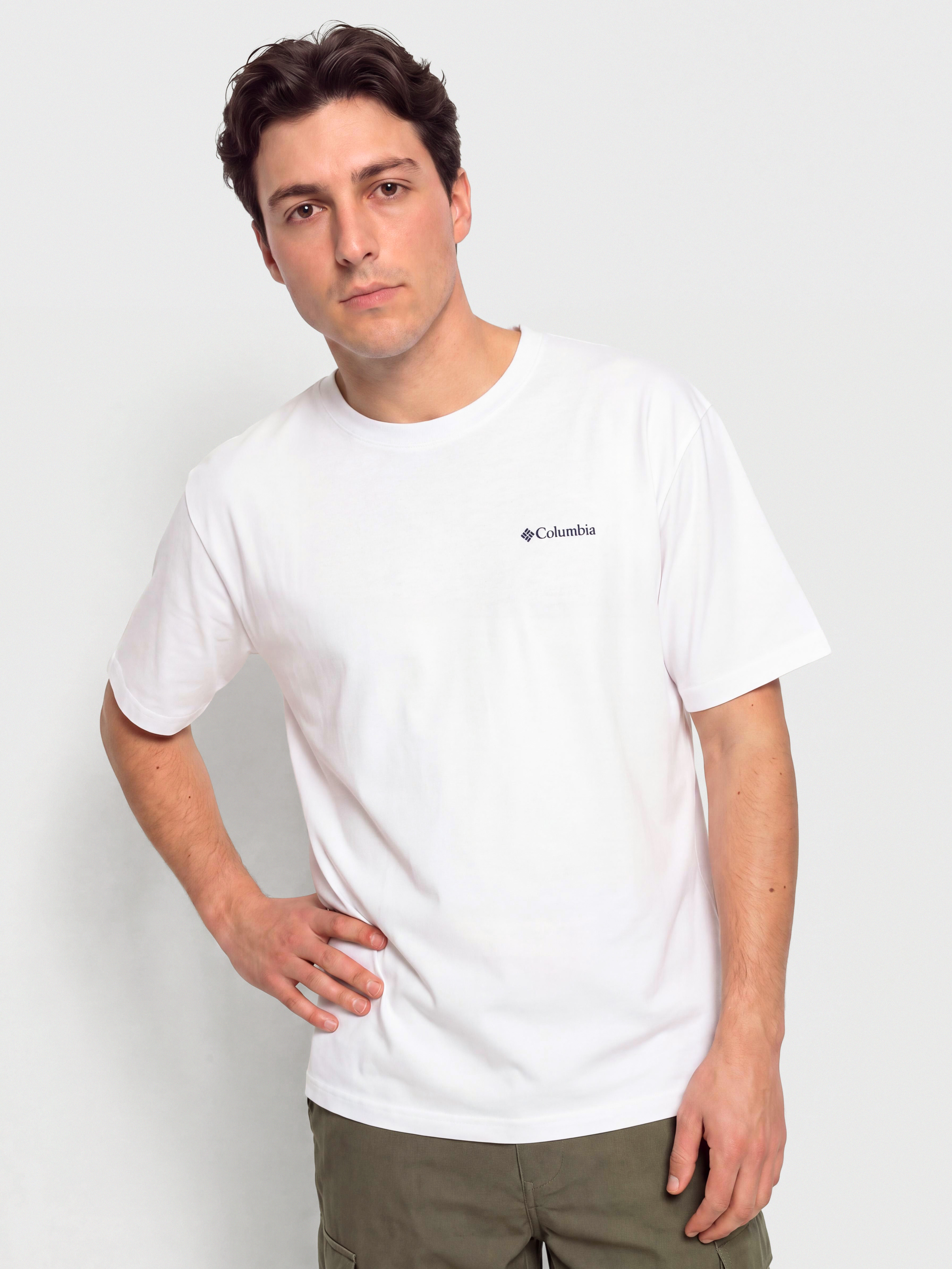 Tricou Columbia CSC Outdoor Back Graphic (white/flower power badge)
