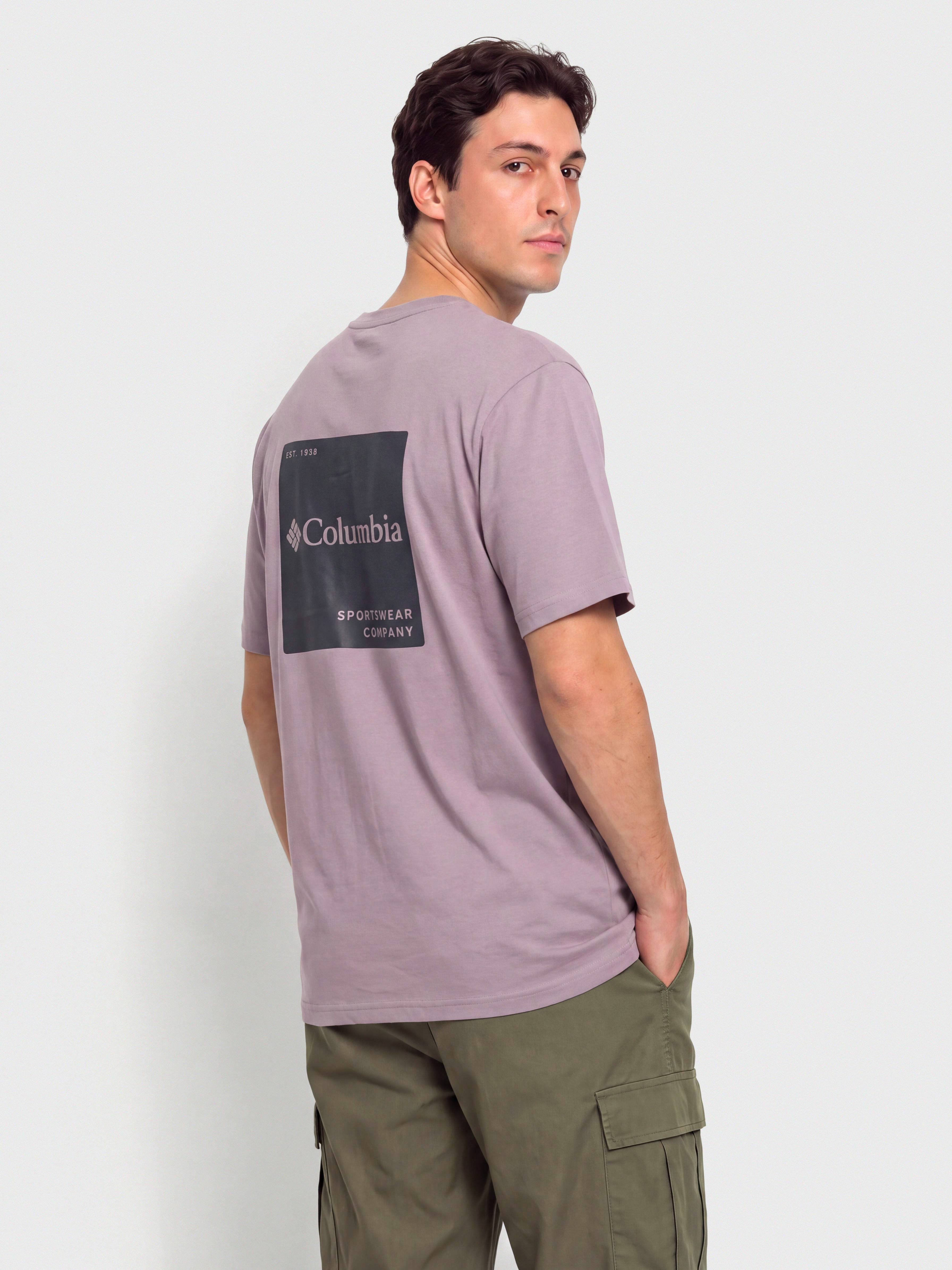 Tricou Columbia CSC Logo Back (shale purple/boxy brand)