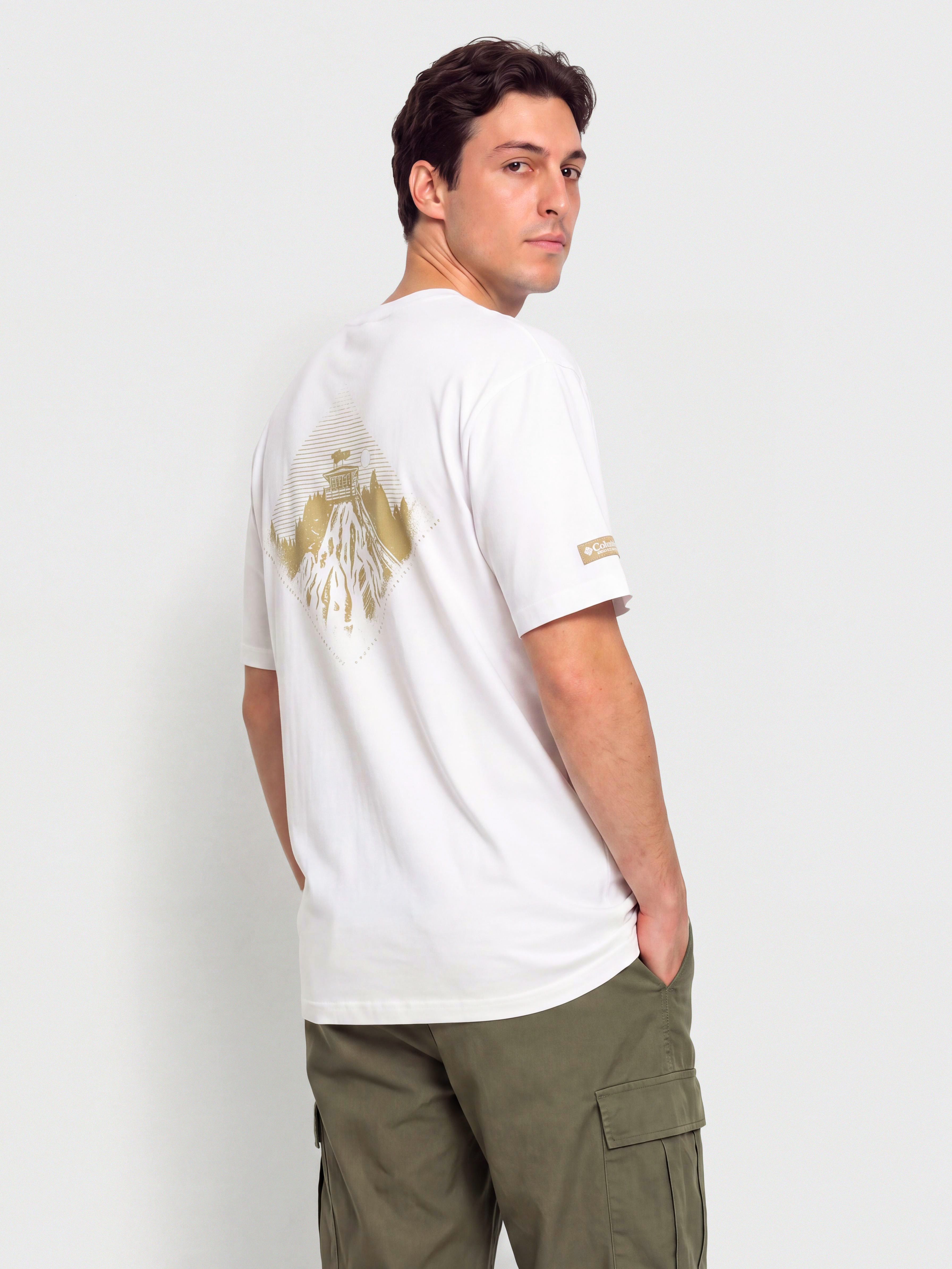 Tricou Columbia CSC Heavyweight Back Graphic (white/heritage)