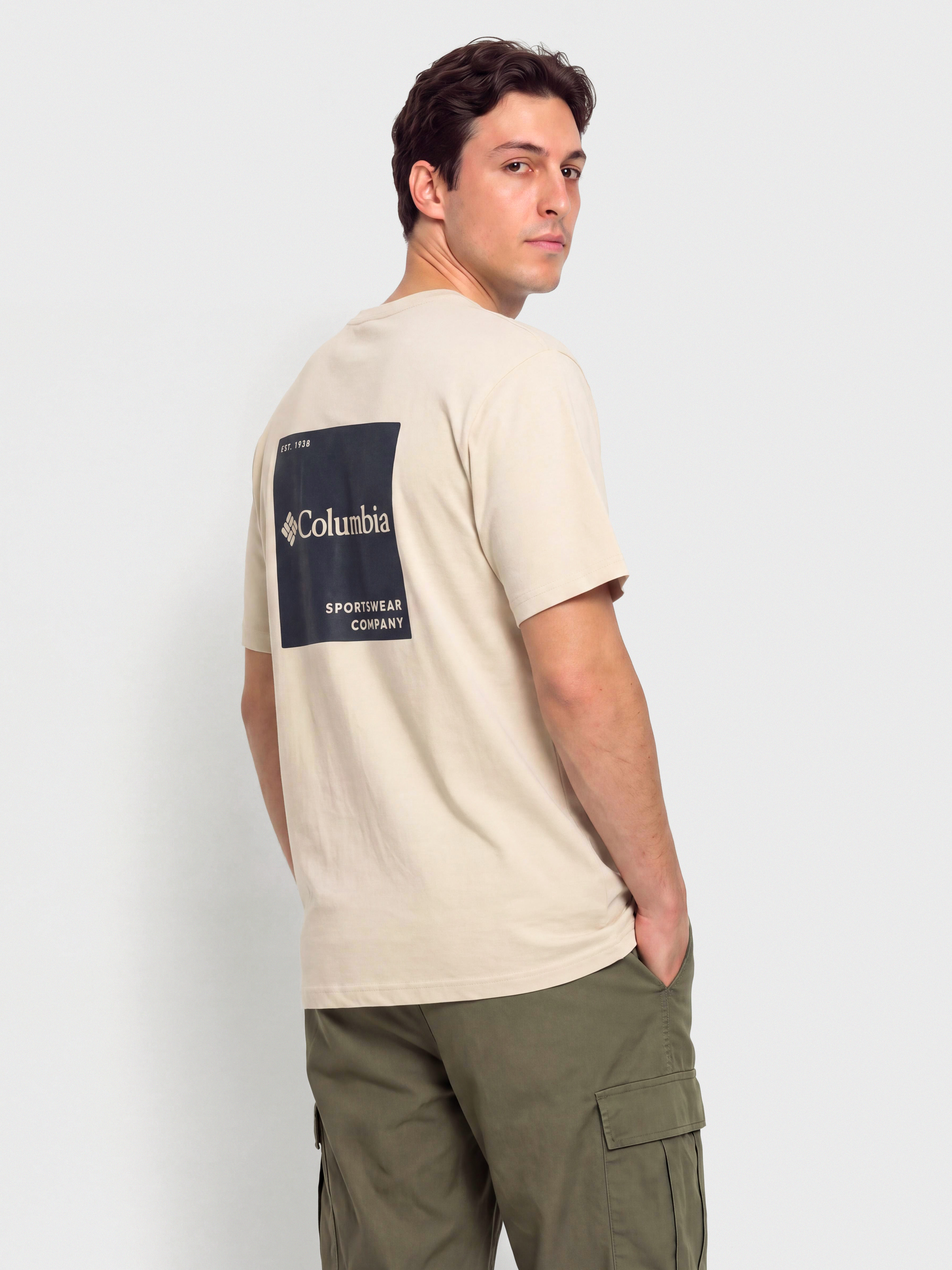 Tricou Columbia CSC Logo Back (dark stone/boxy brand)