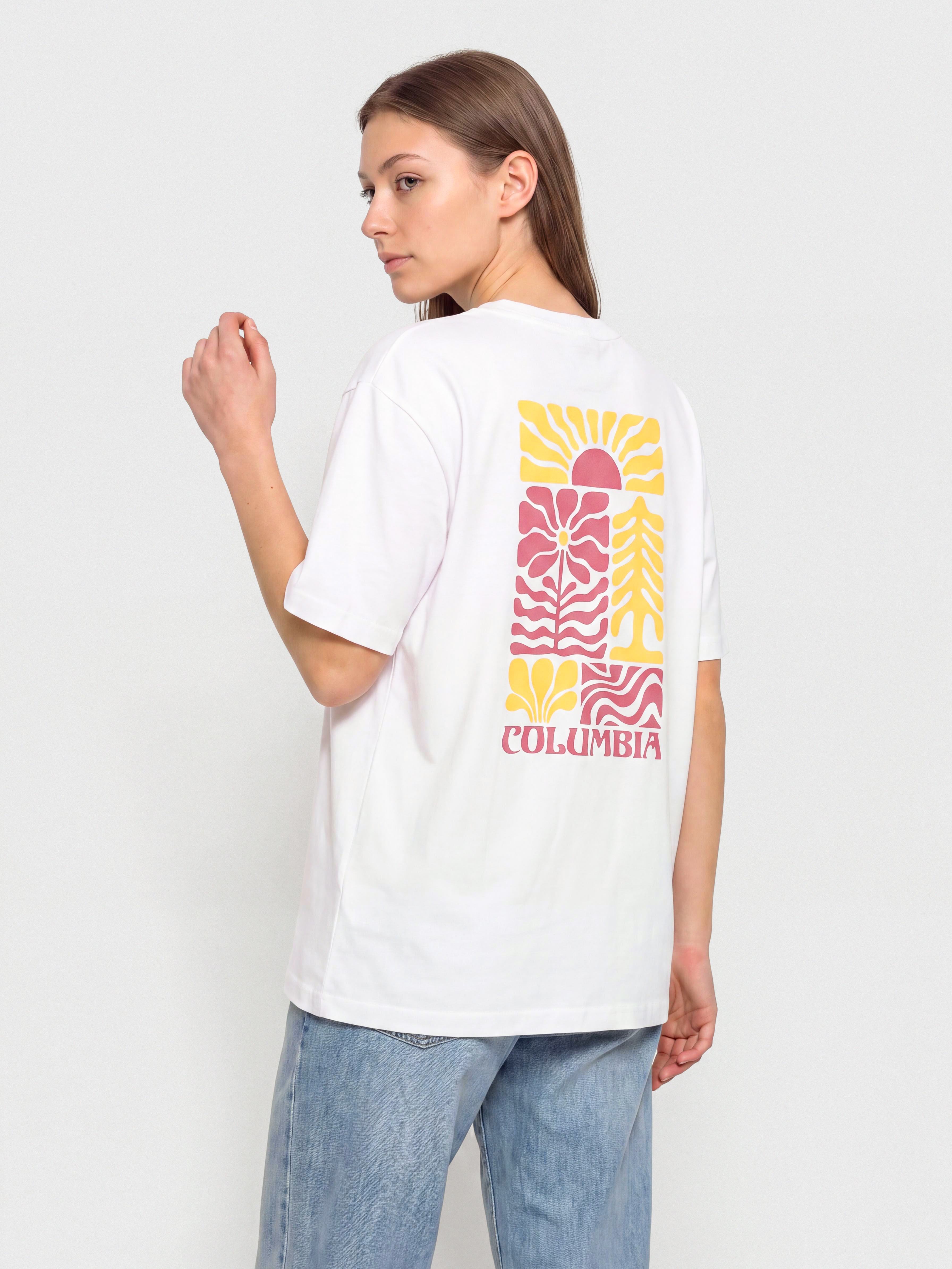 Tricou Columbia Rolling Bend Graphic Oversized Wmn (white/floral groove)