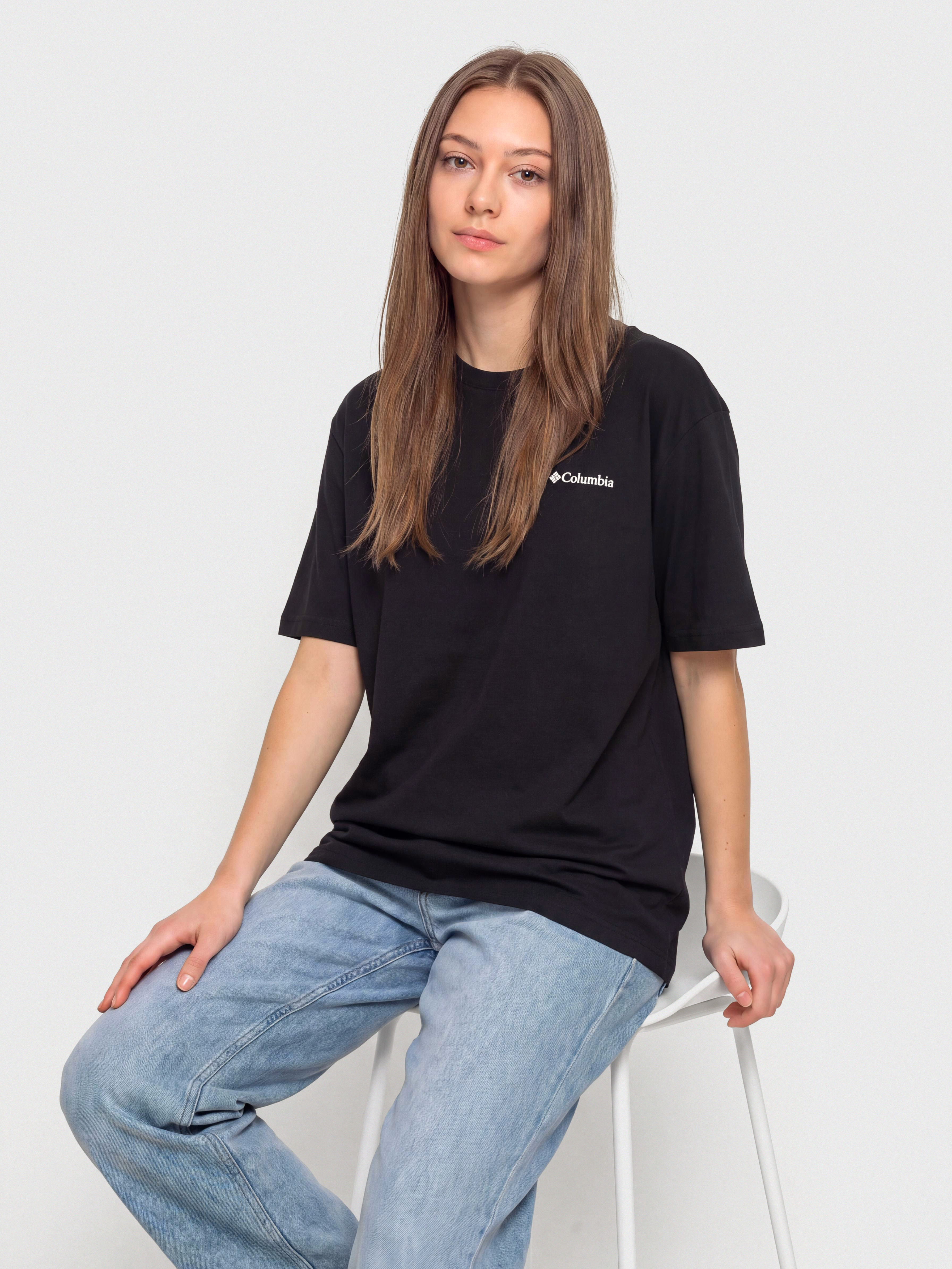 Tricou Columbia Rolling Bend Graphic Oversized Wmn (black/floral groove)