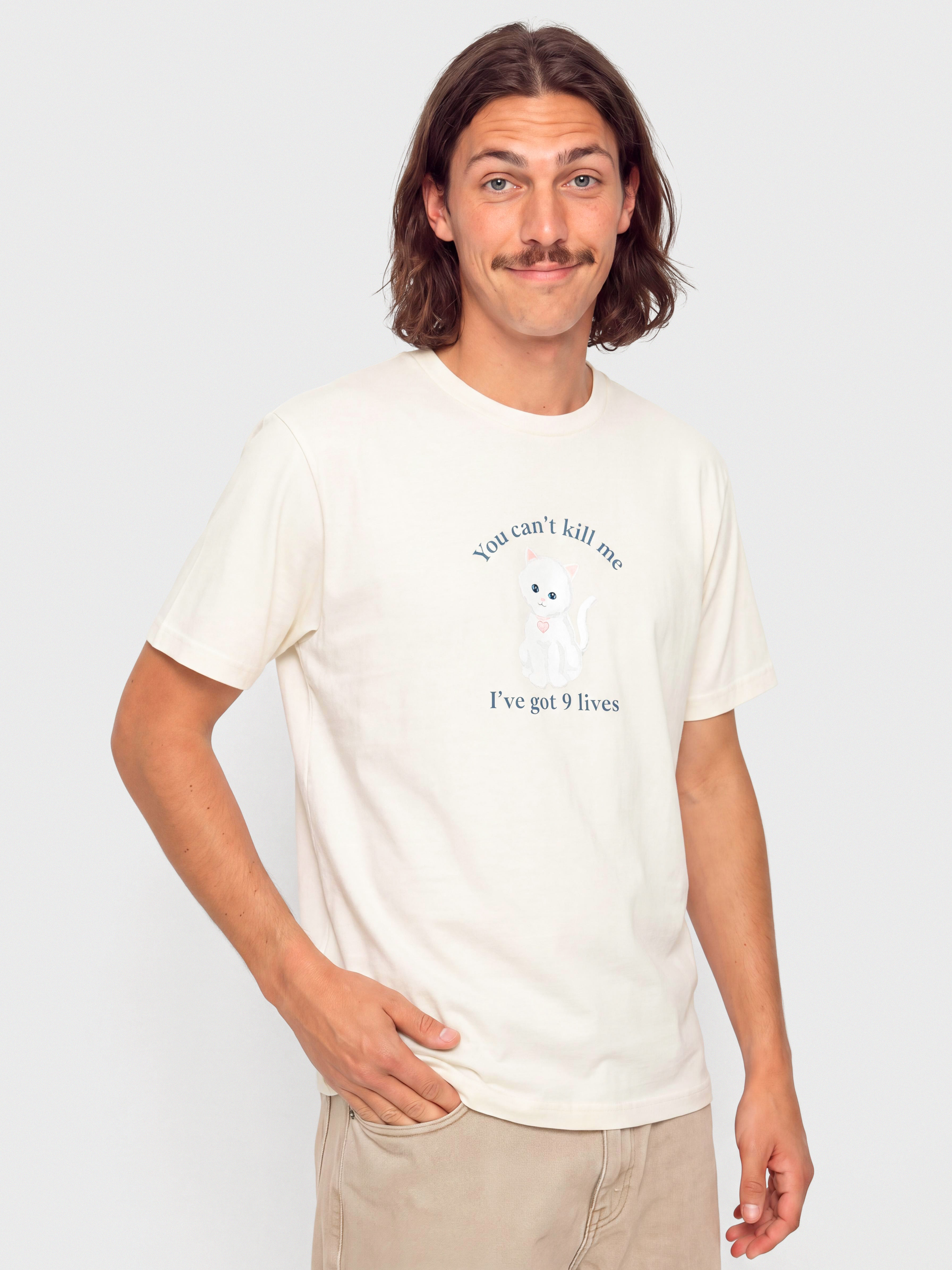 Tricou RipNDip 9 Lives (bone)