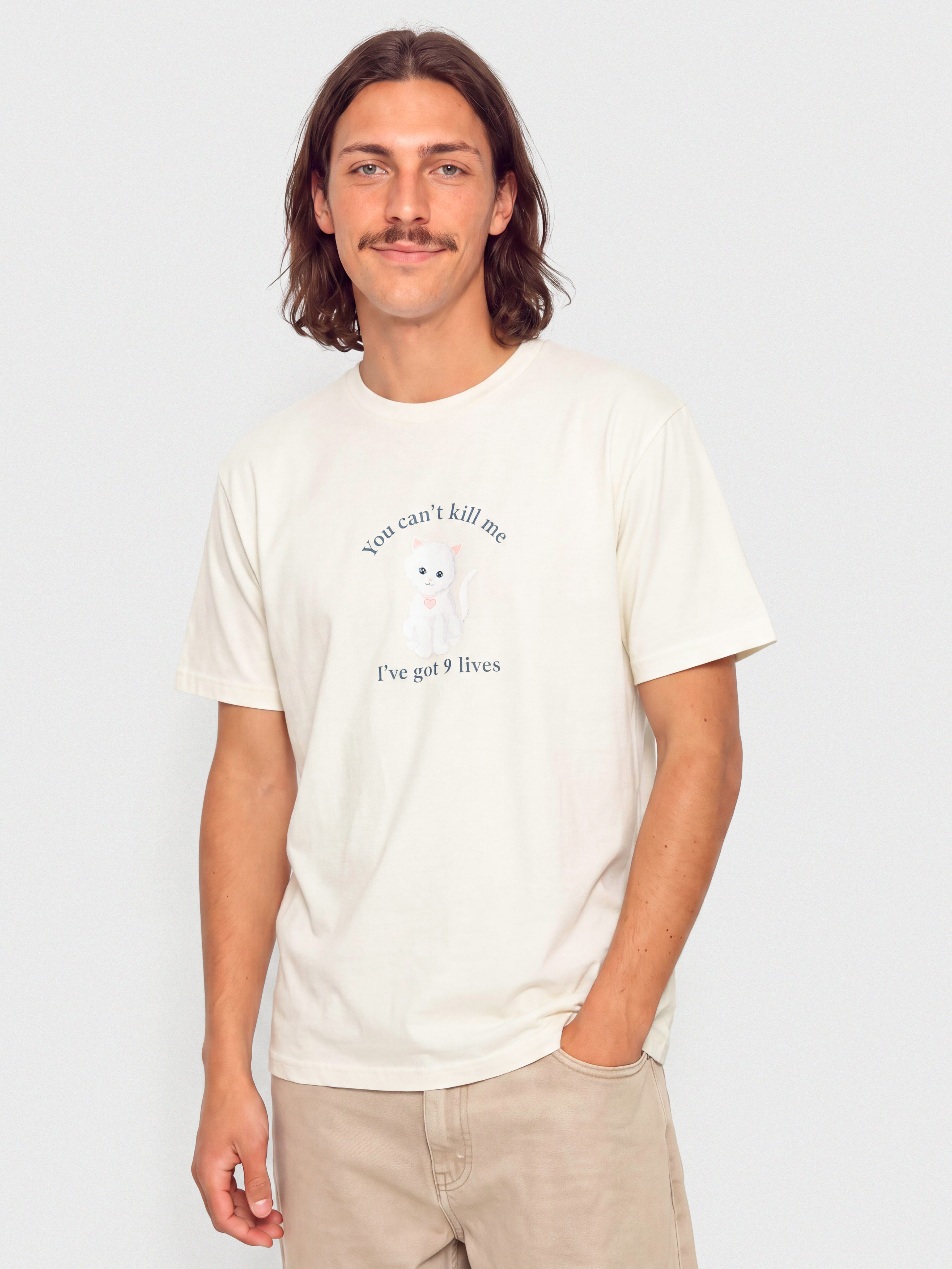 Tricou RipNDip 9 Lives (bone)