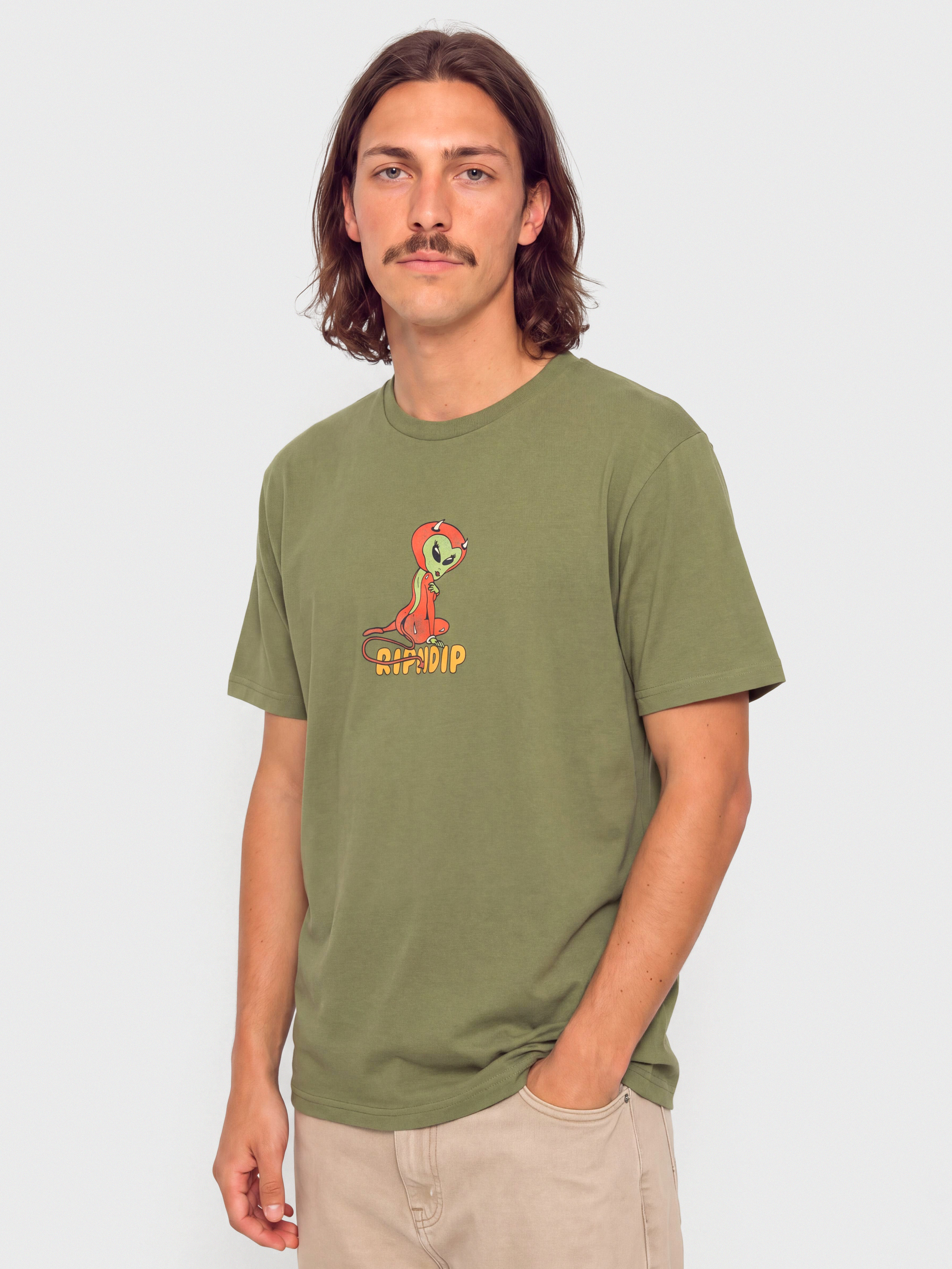 Tricou RipNDip Devil Alien (dusty forest)