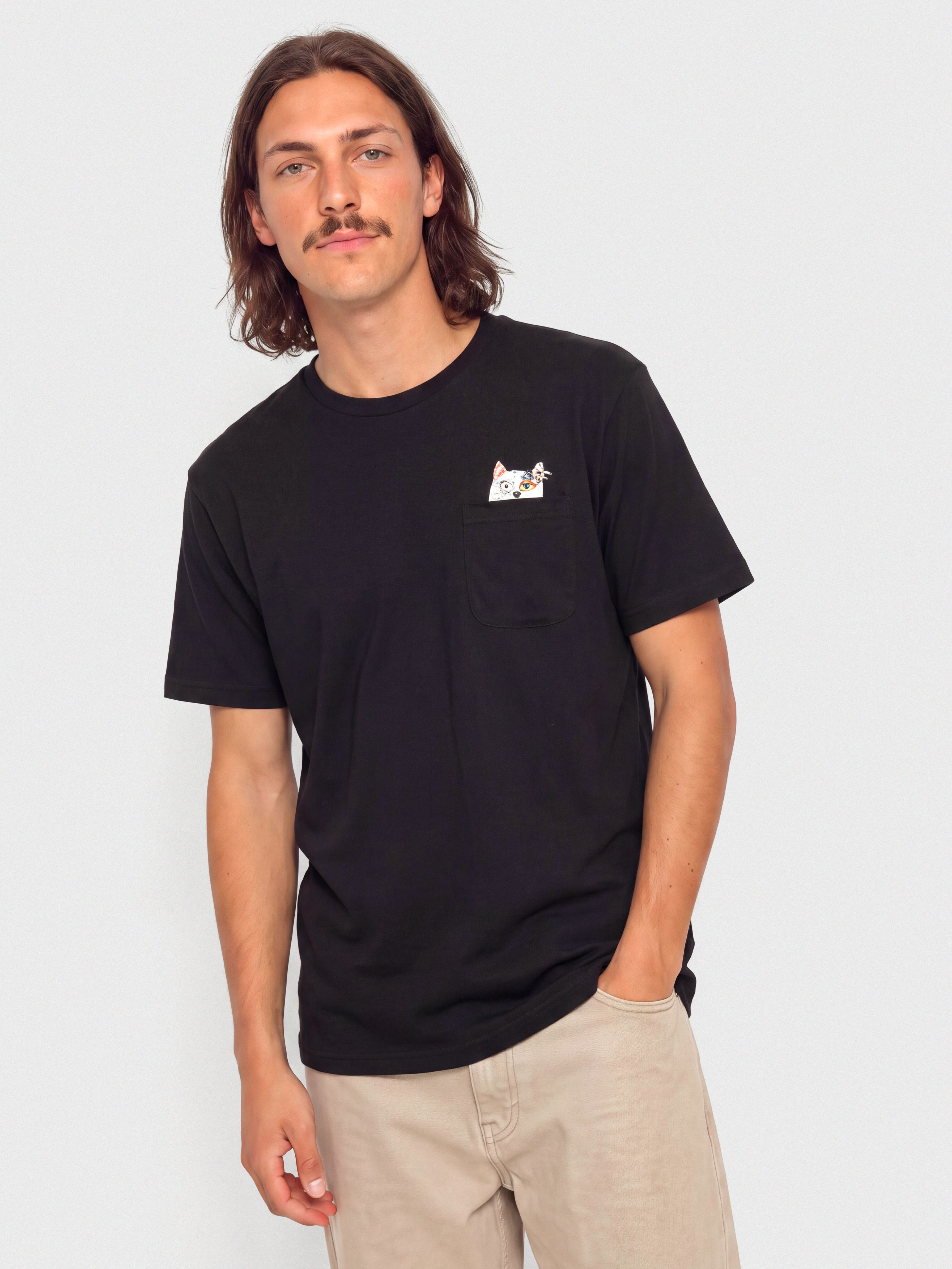 Tricou RipNDip Lord Nermal Collage Pocket (black)