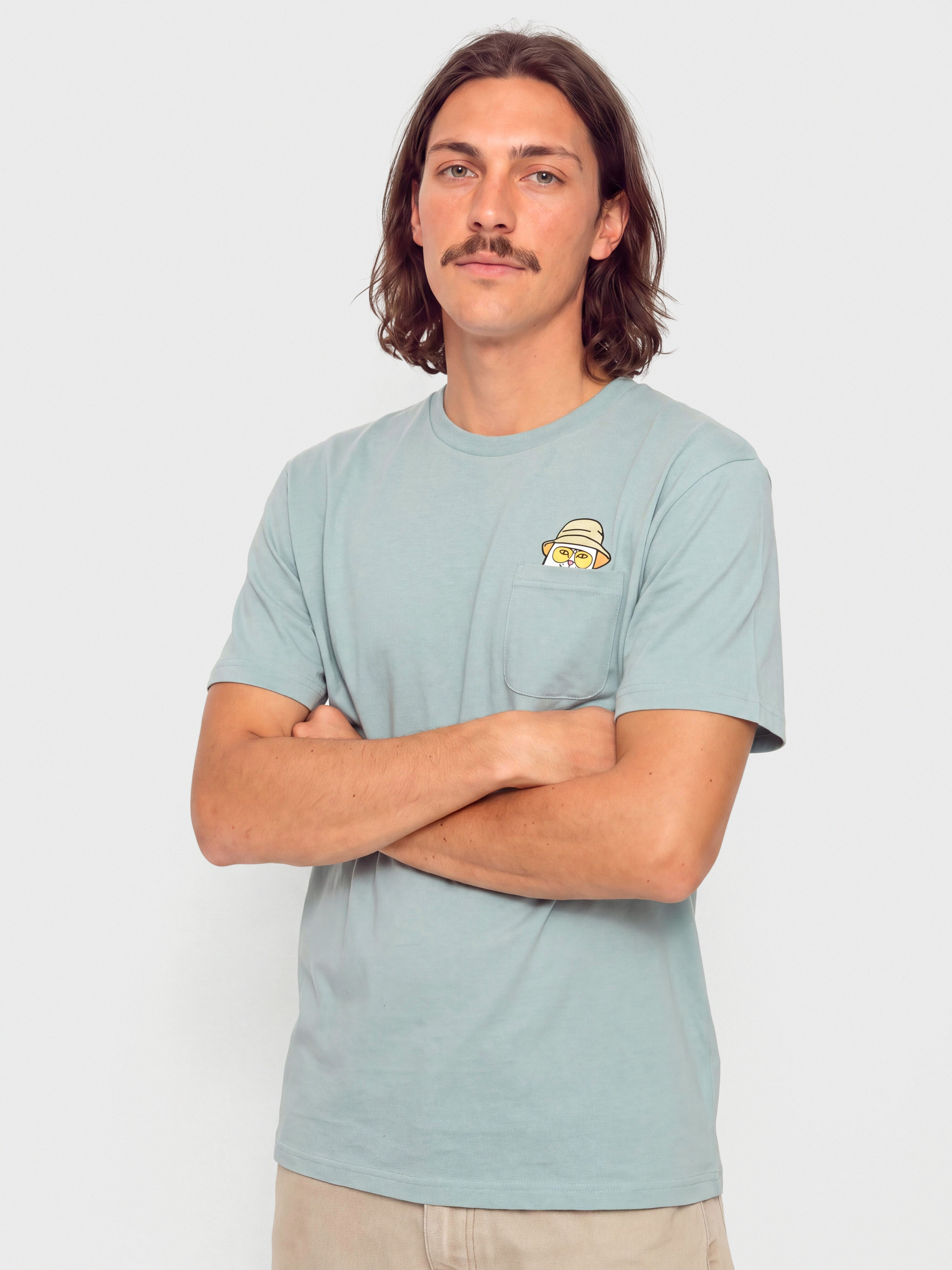Tricou RipNDip Nermal S Thompson Pocket (silver blue)