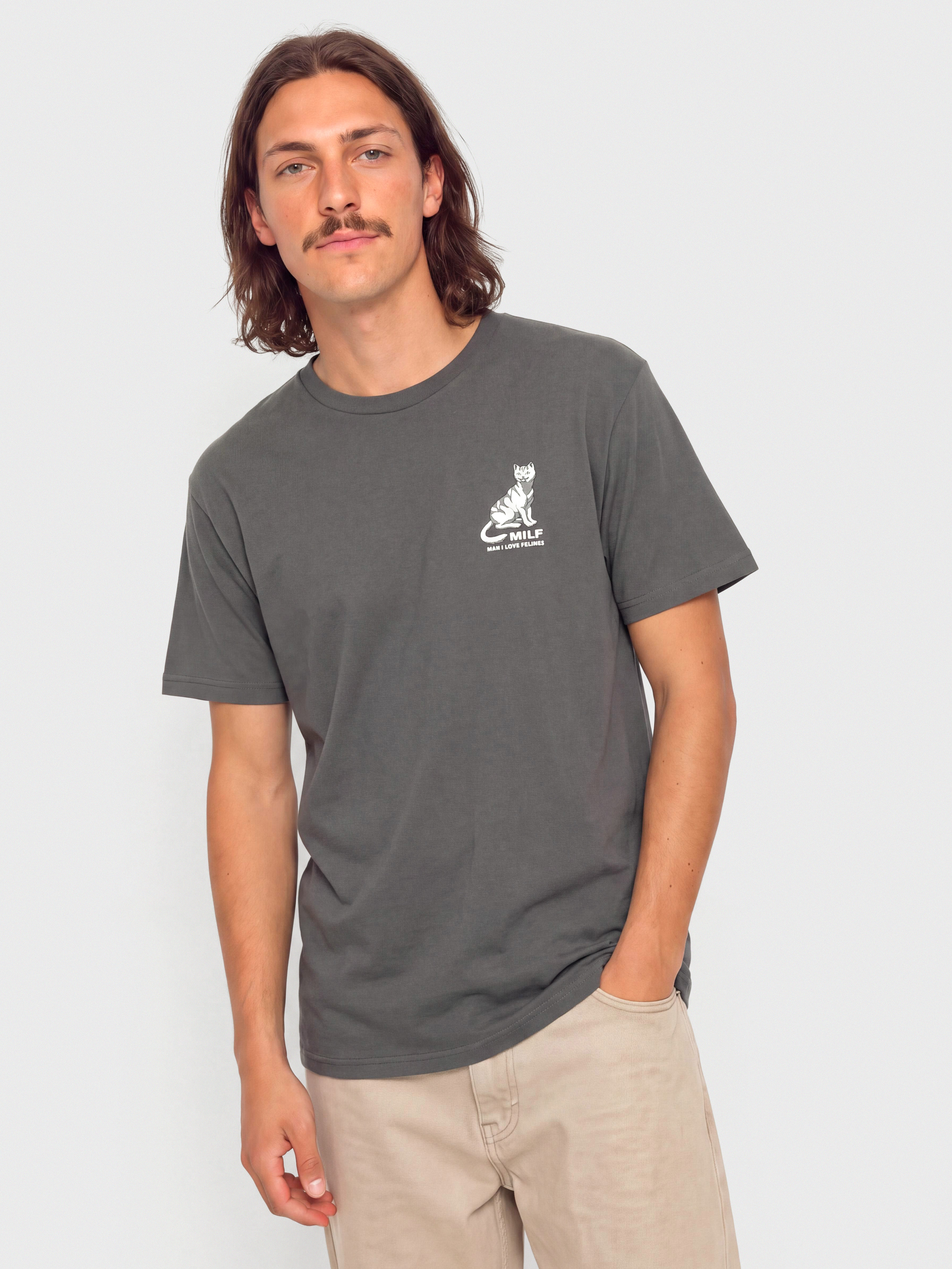 Tricou RipNDip Man I Love Felines (charcoal)