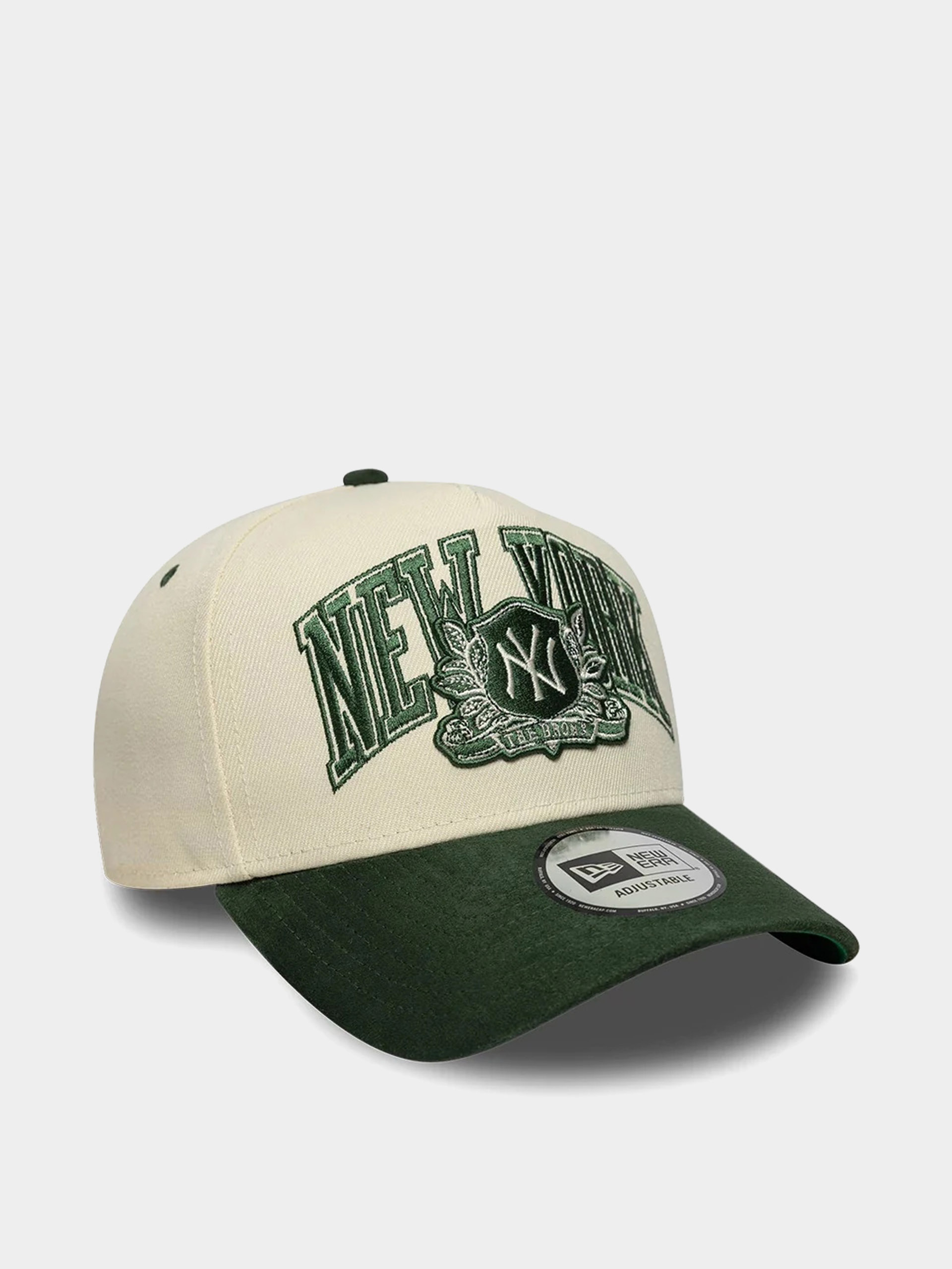 Șapcă New Era Wordmark Suede Eframe New York Yankees (light cream/green)